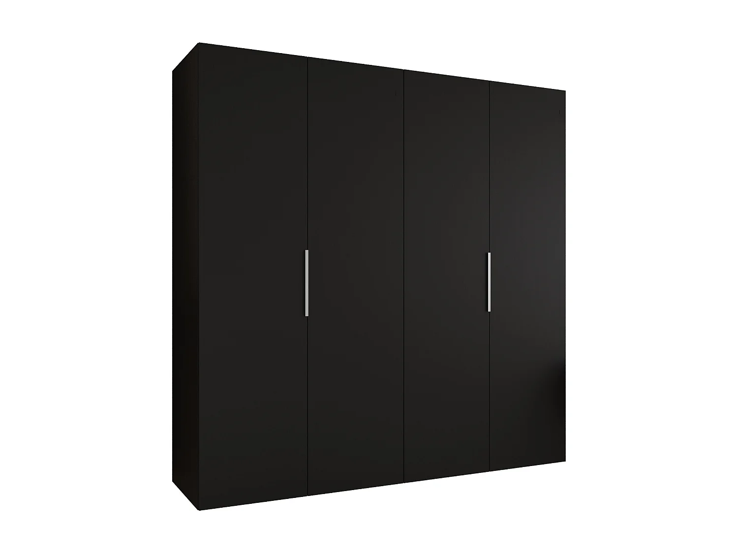 Drehtürenschrank Marbella 1 202/200/52 4-türig (Schwarz|Kaschmir)