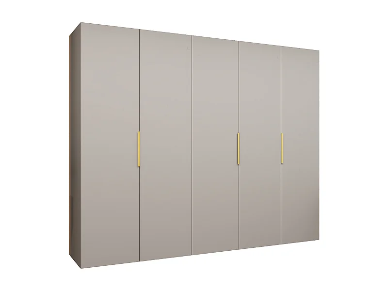 Drehtürenschrank Marbella 1 202/250/52 5-türig (Kaschmir|Gold)