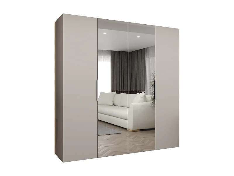 Drehtürenschrank Marbella 2 202/200/52 4-türig (Kaschmir|Kaschmir)