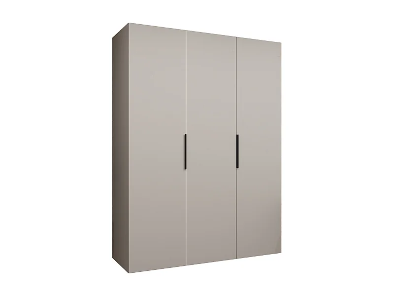 Drehtürenschrank Marbella 1 202/150/52 3-türig (Kaschmir|Schwarz)