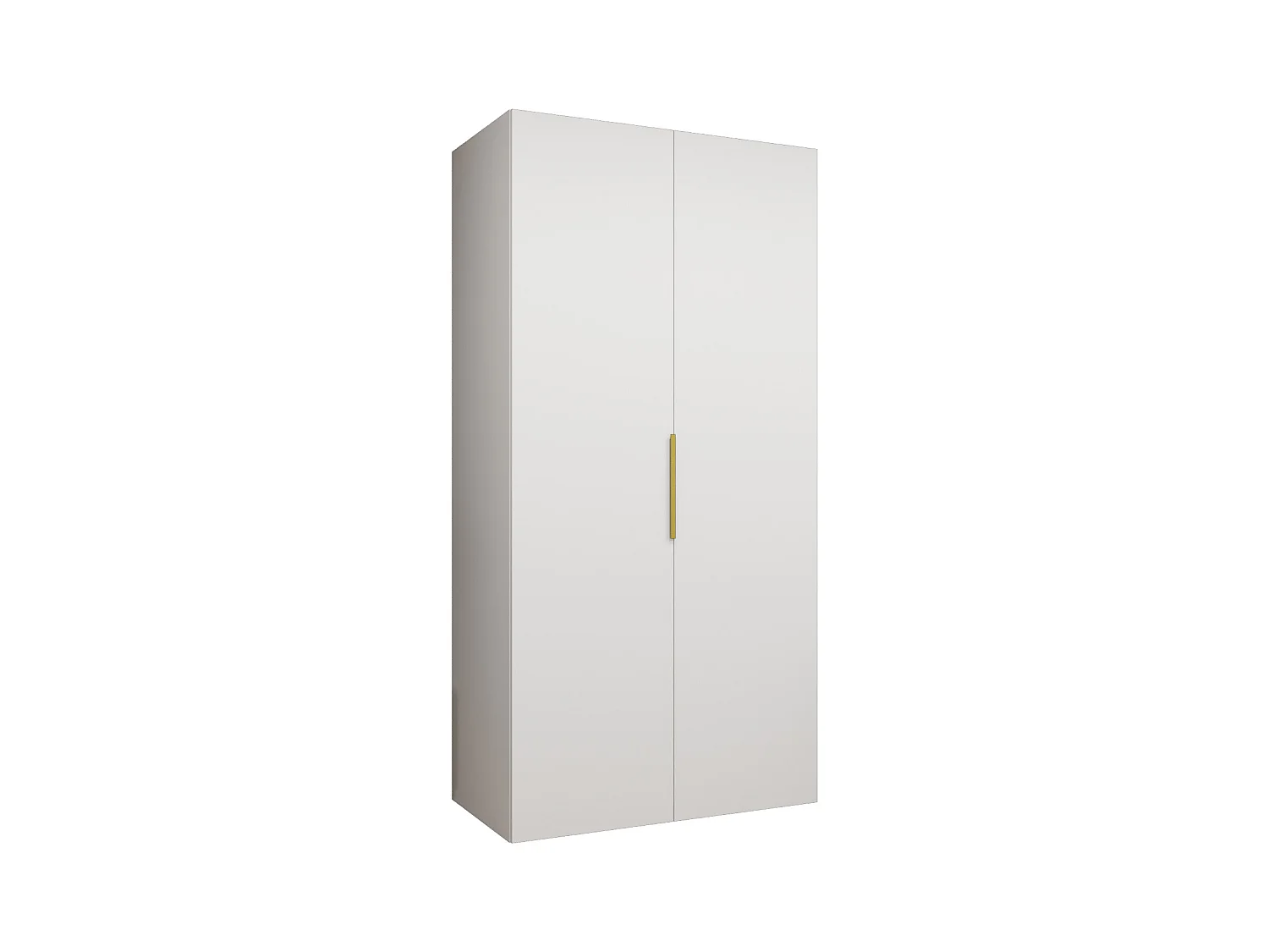 Armoire à portes battantes Marbella 1 202/100/52 2 portes (blanc/doré)
