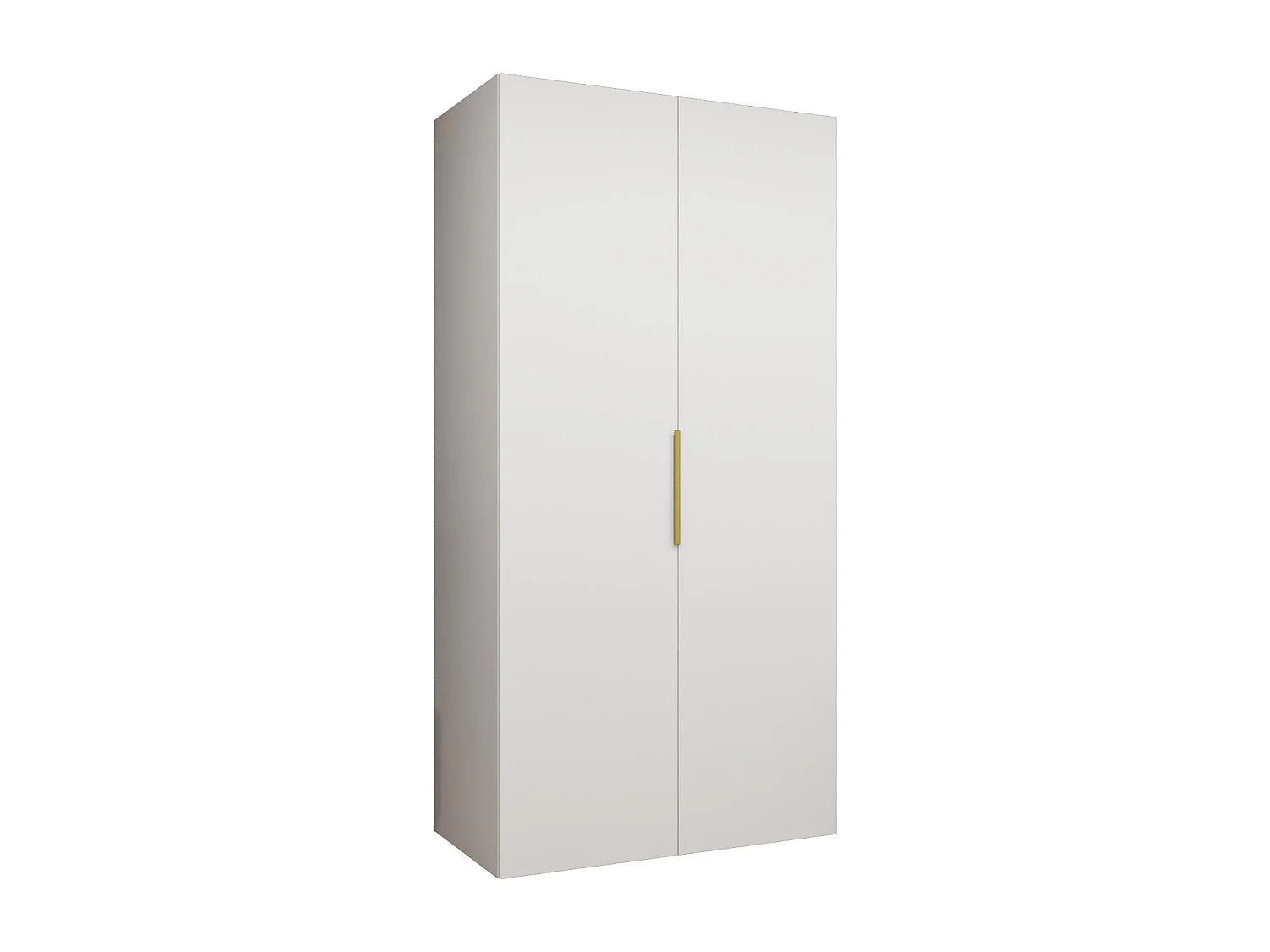 Armario Marbella 1 con puertas batientes  202/100/52 2 puertas (blanco/dorado)