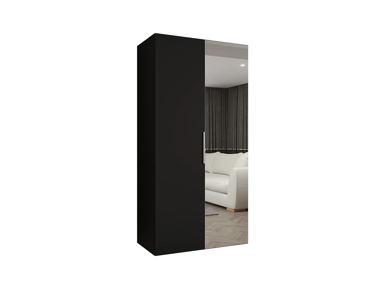 Armoire à portes battantes Marbella 2 202/100/52 2 portes (noir/cachemire)