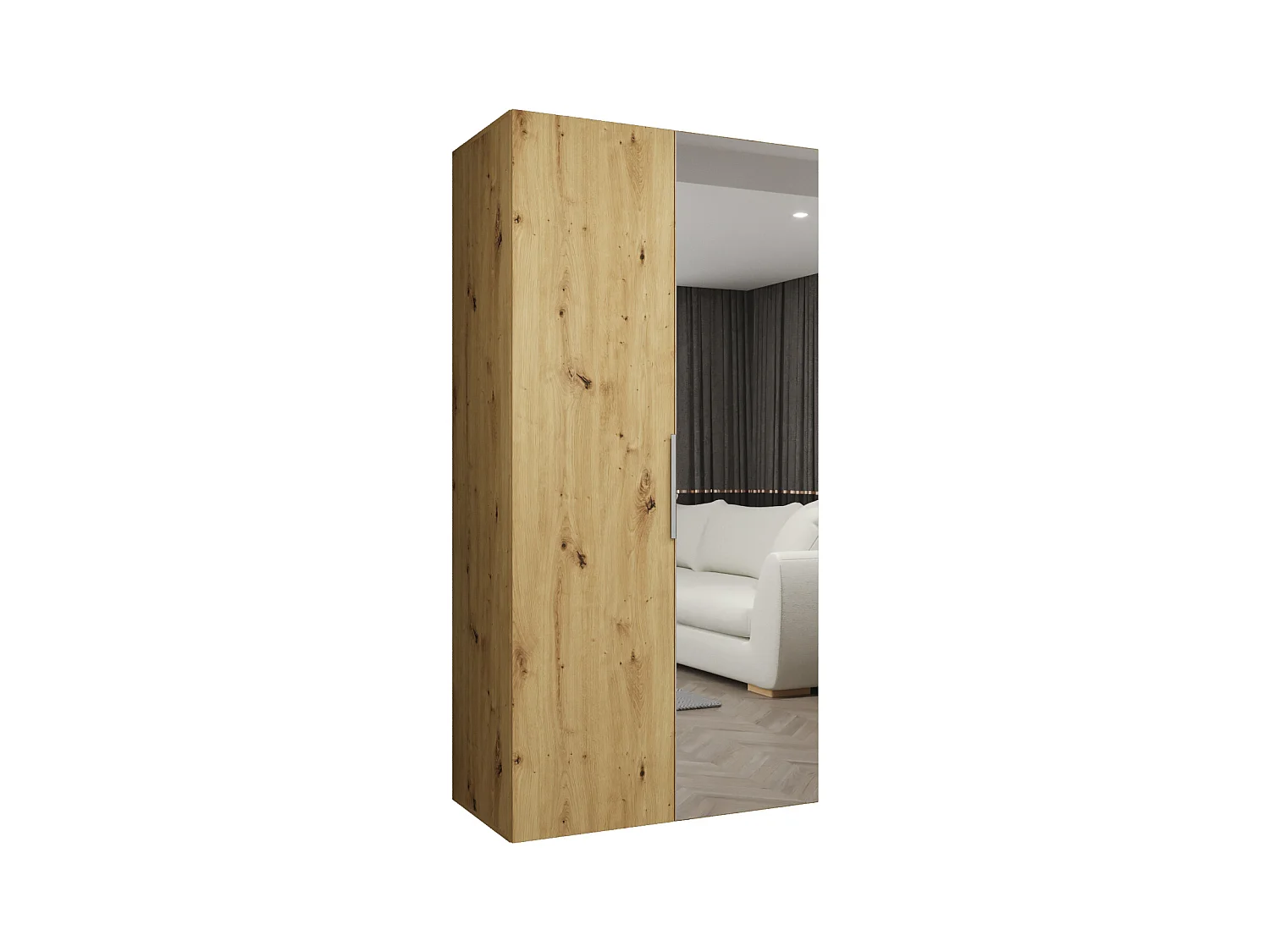 Armoire à portes battantes Marbella 2 202/100/52 2 portes (artisan/cachemire)