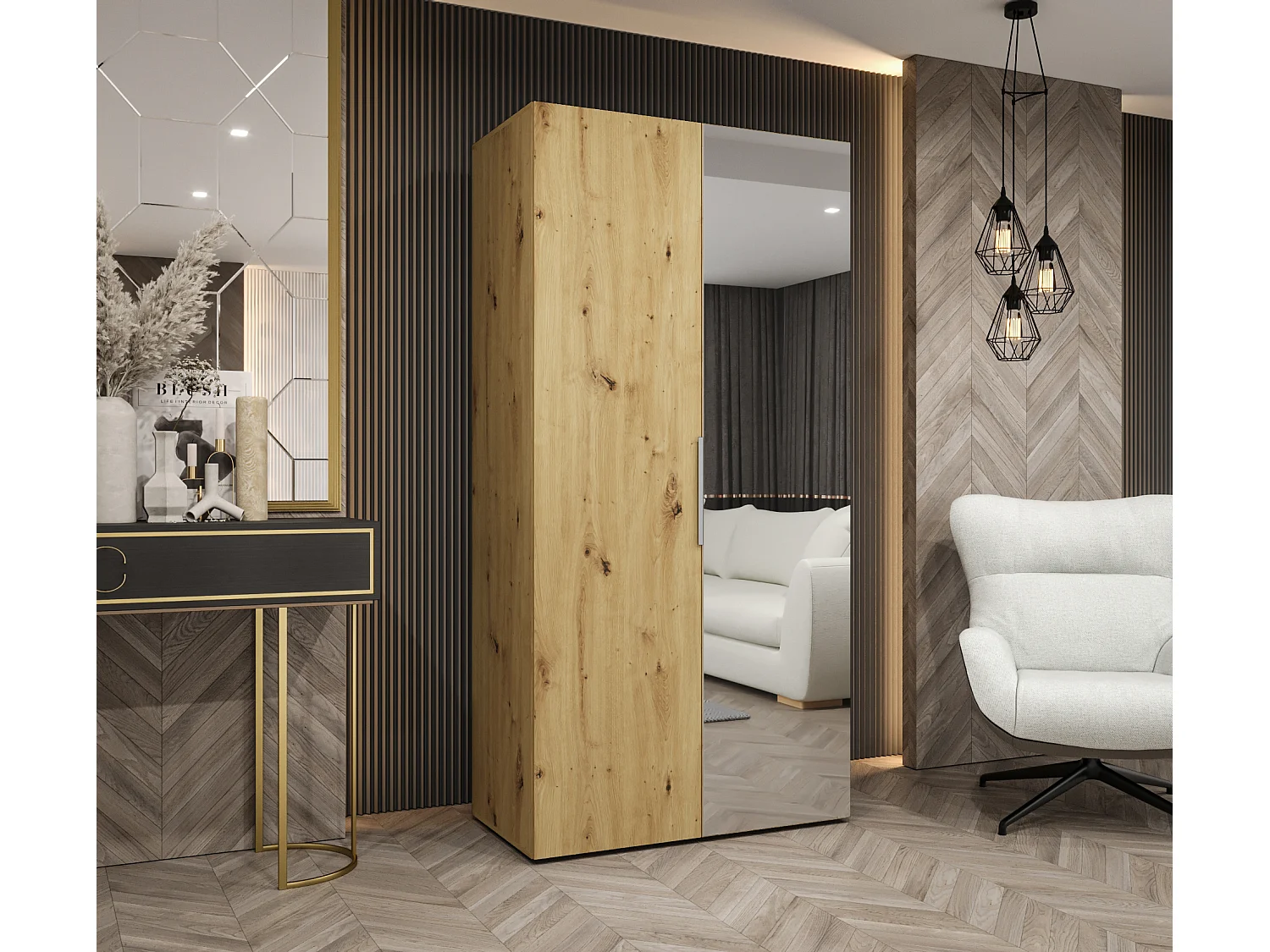 Armario Marbella 2 con puertas batientes 202/100/52 2 puertas (artisan/cachemira)