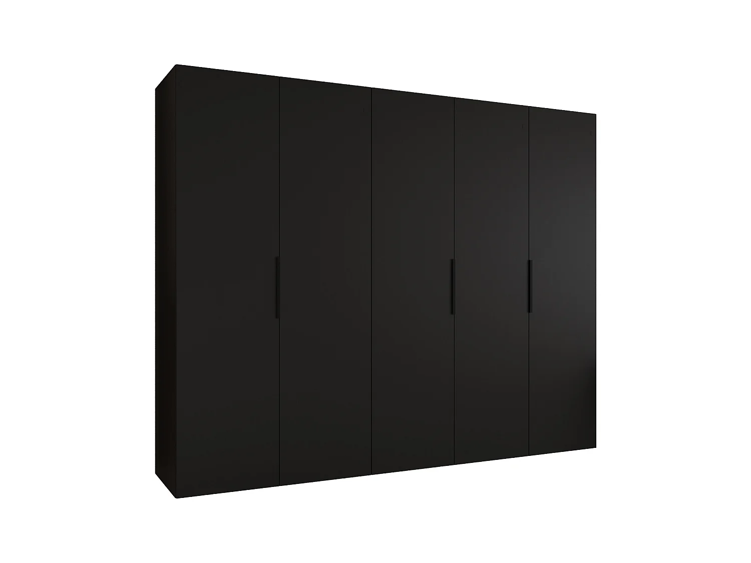 Armoire à portes battantes Marbella 1 202/250/52 5 portes (noir/noir)