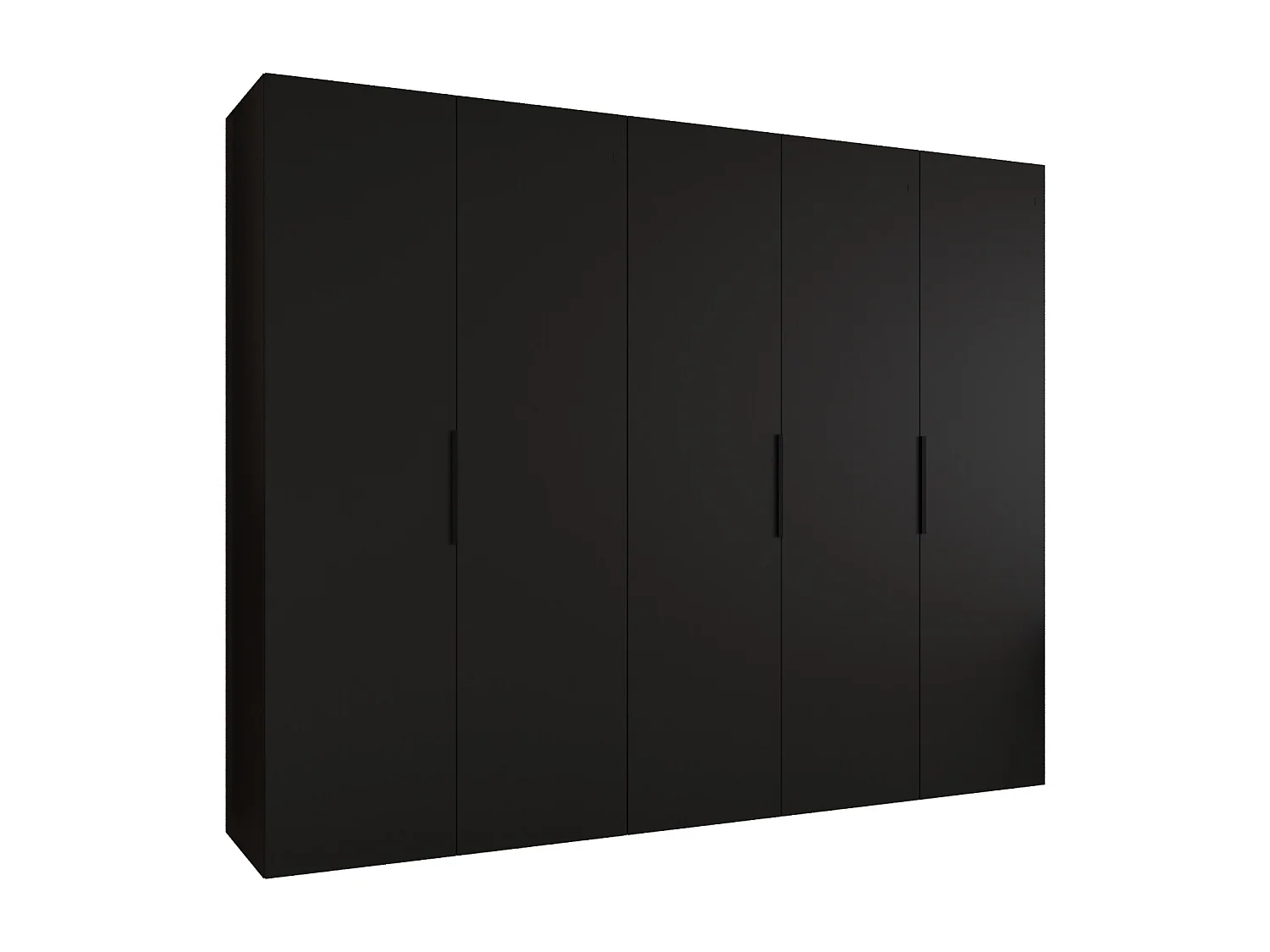 Armoire à portes battantes Marbella 1 202/250/52 5 portes (noir/noir)