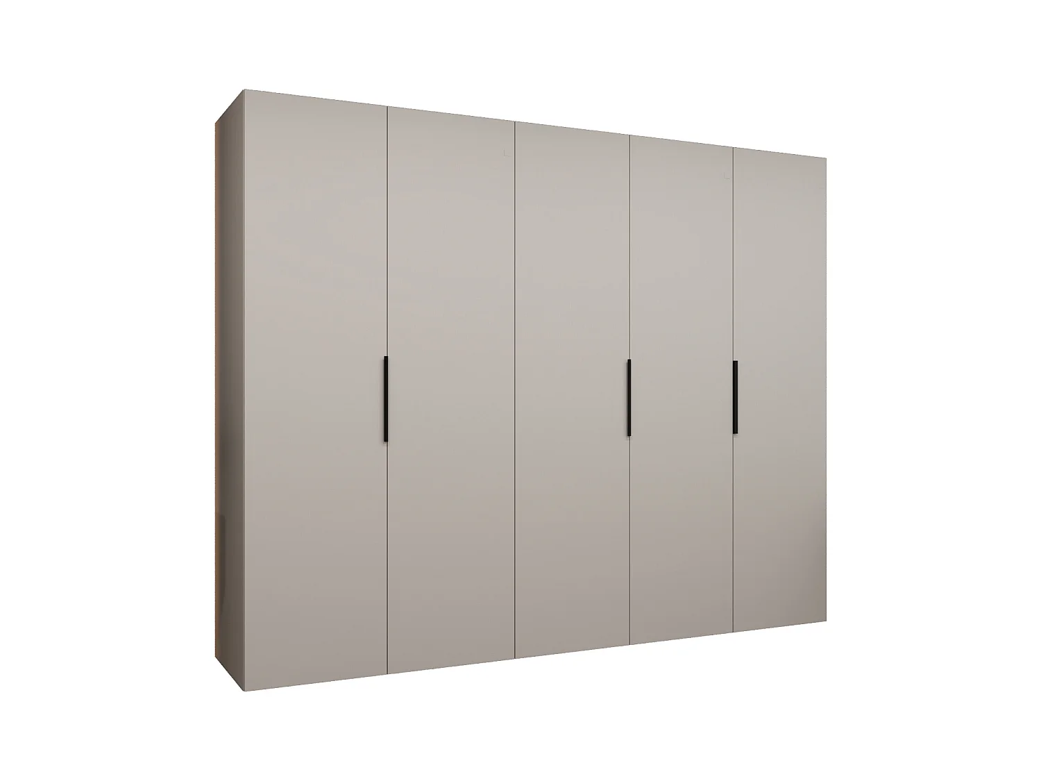Drehtürenschrank Marbella 1 202/250/52 5-türig (Kaschmir|Schwarz)