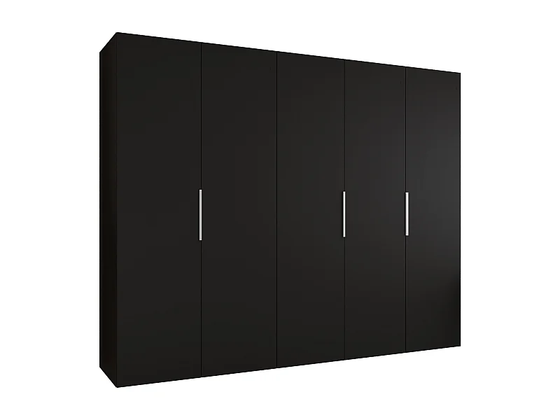 Drehtürenschrank Marbella 1 202/250/52 5-türig (Schwarz|Kaschmir)