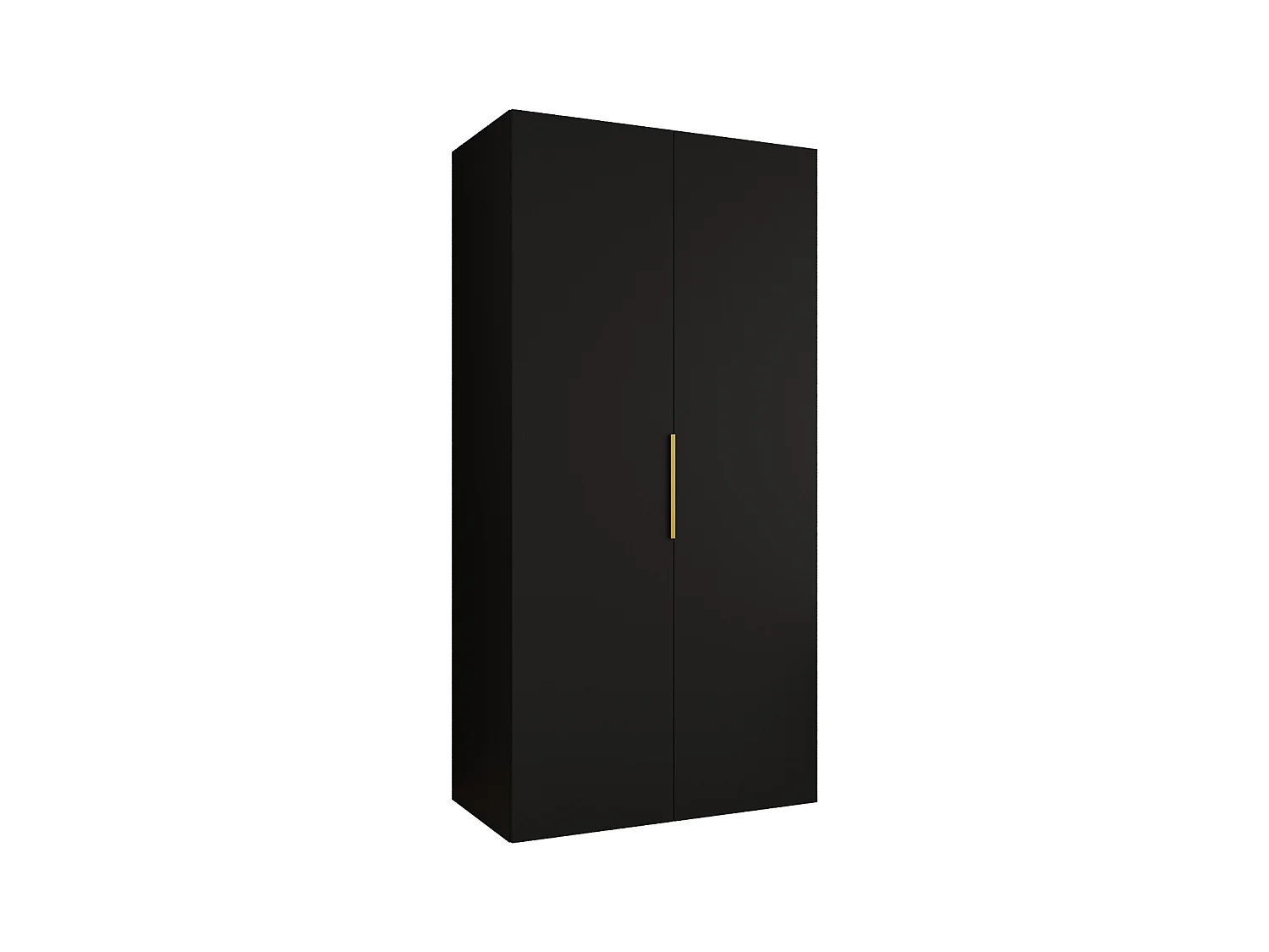Armoire à portes battantes Marbella 1 202/100/52 2 portes (noir/doré)