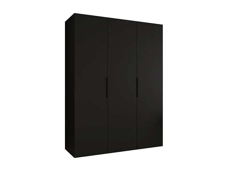 Armadio Marbella 1 con ante battenti 202/150/52 3 ante (nero/nero)
