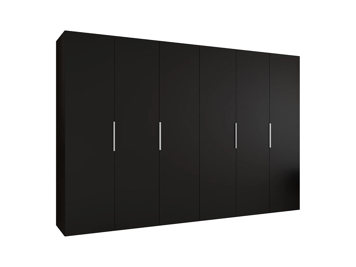Drehtürenschrank Marbella 1 202/300/52 6-türig (Schwarz|Kaschmir)