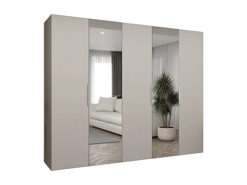 Drehtürenschrank Marbella 2 202/250/52 5-türig (Kaschmir|Kaschmir)