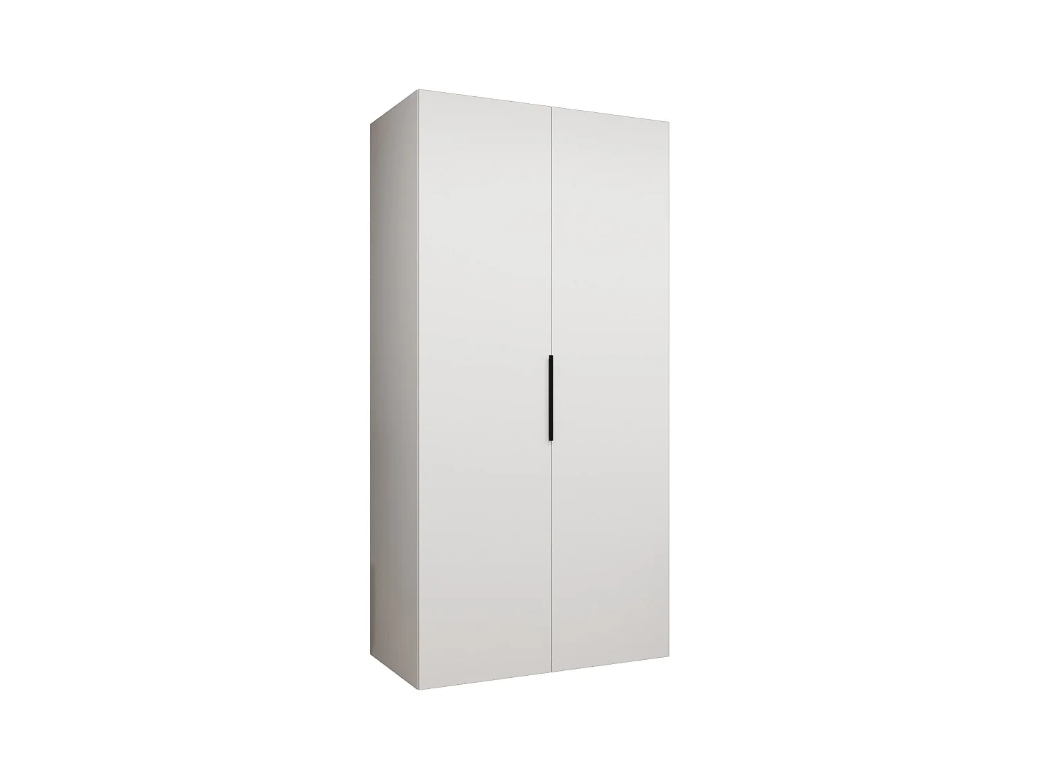 Armoire à portes battantes Marbella 1 202/100/52 2 portes (blanc/noir)