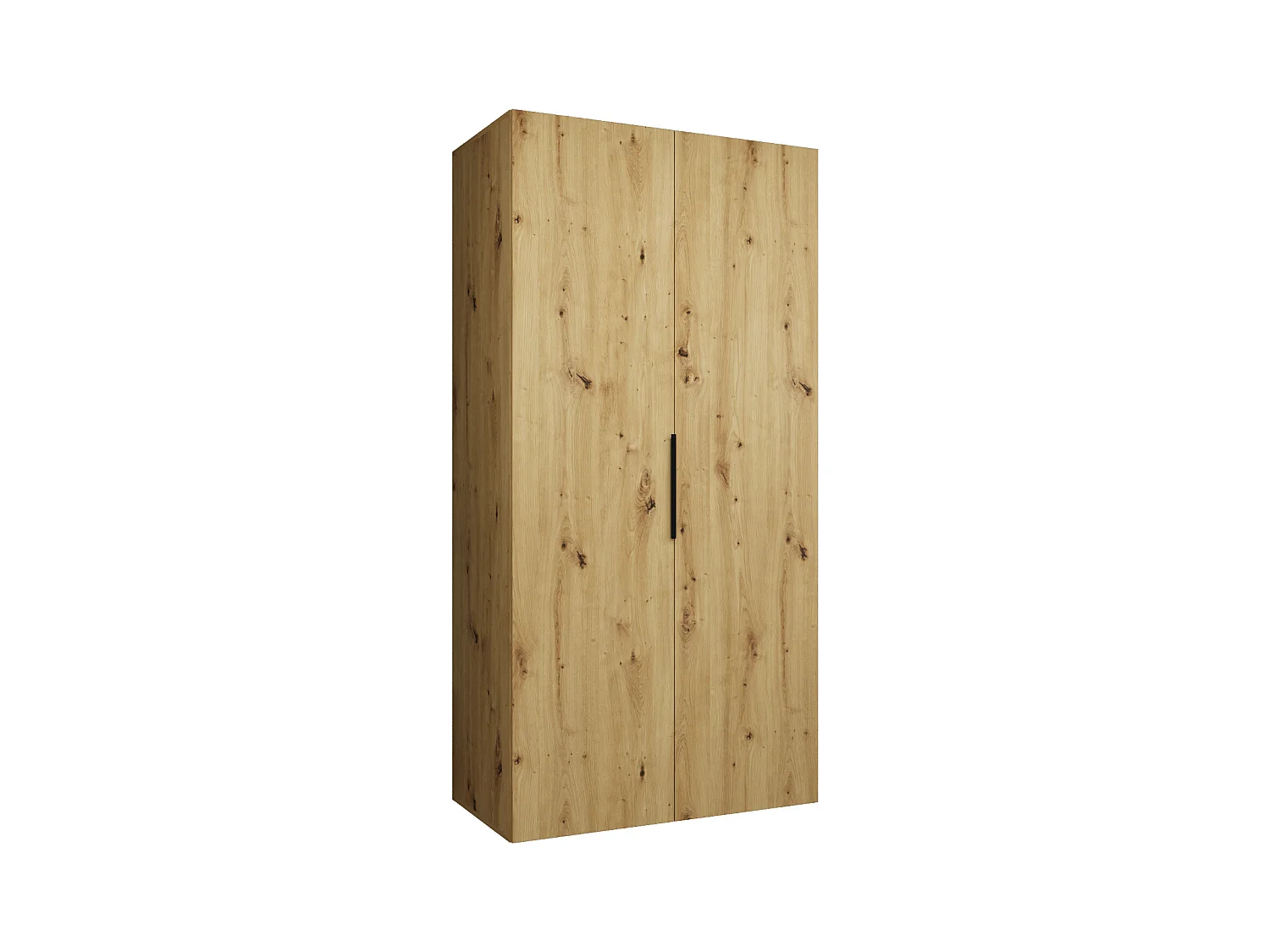 Armoire à portes battantes Marbella 1 202/100/52 2 portes (artisan/noir)