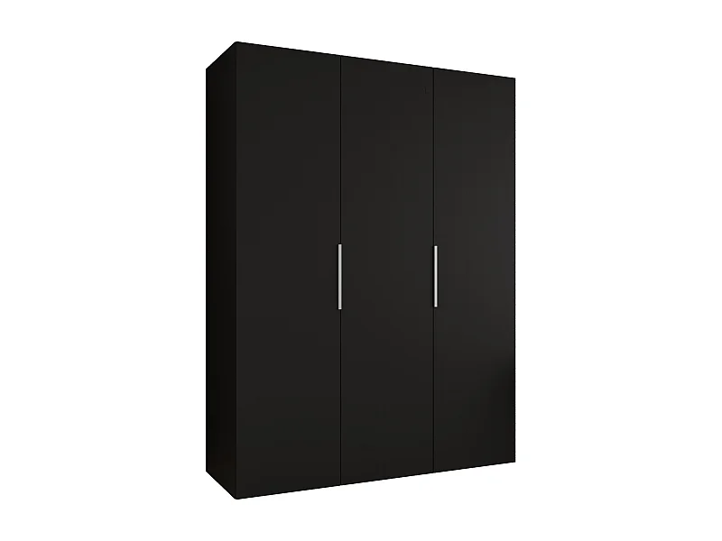 Drehtürenschrank Marbella 1 202/150/52 3-türig (Schwarz|Kaschmir)