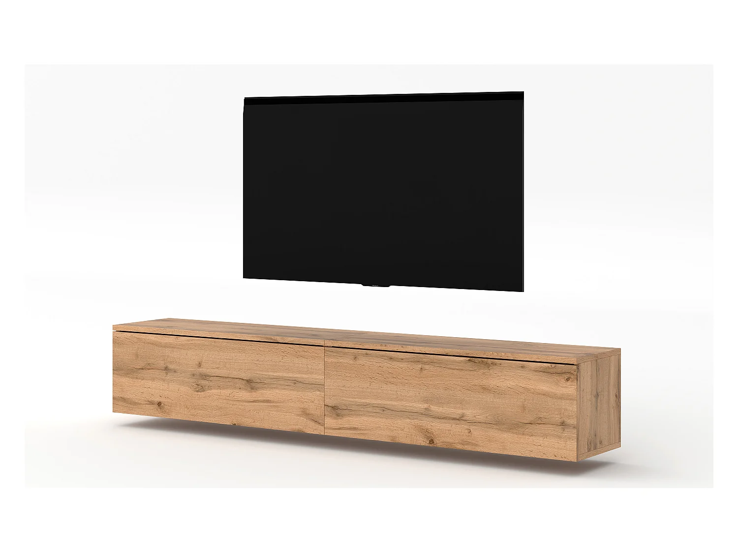 AX LIVING Schrank für TV Designer Lowboard Eiche Wotan Loriano 2x100cm