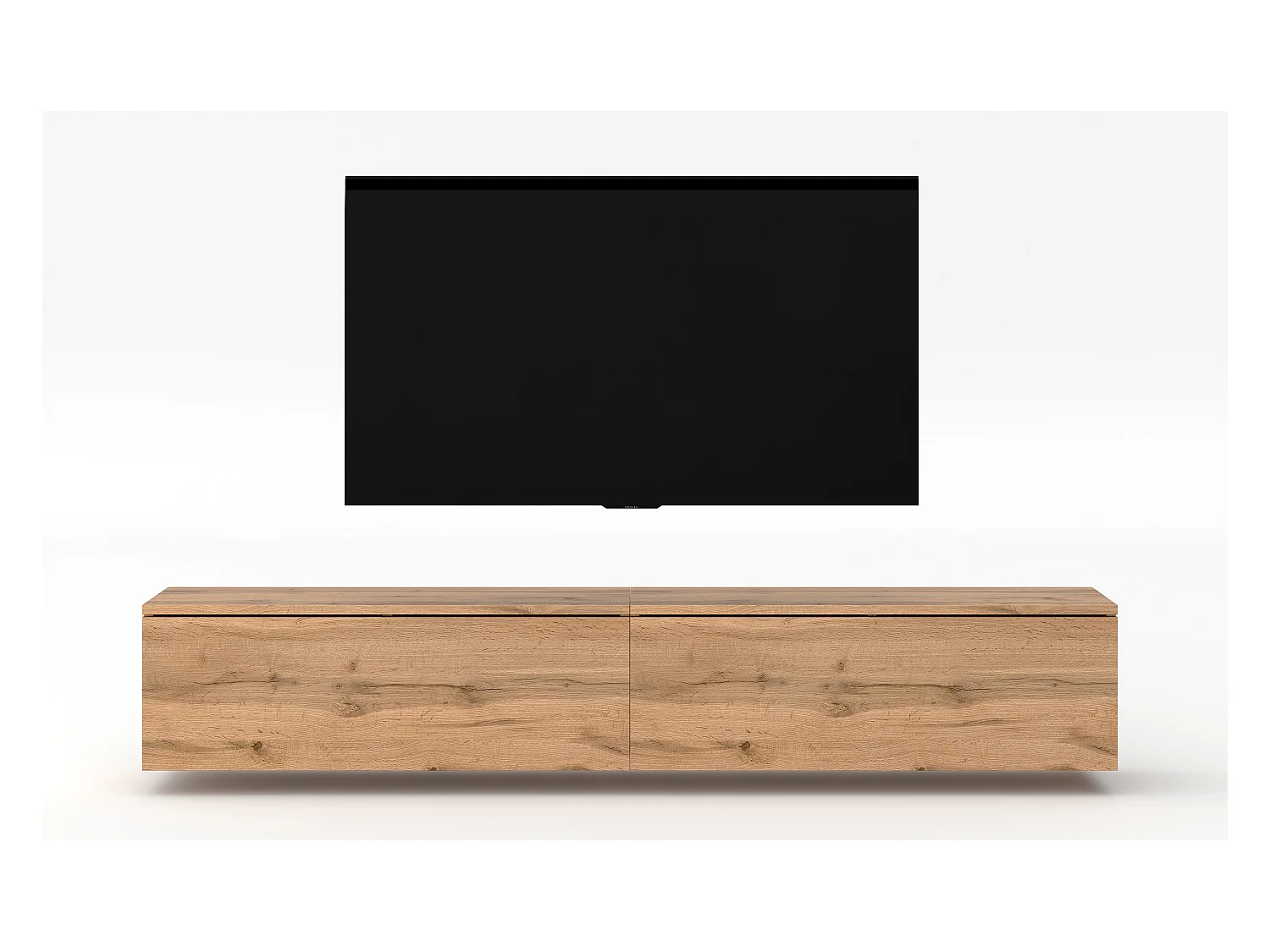 AX LIVING Schrank für TV Designer Lowboard Eiche Wotan Loriano 2x100cm