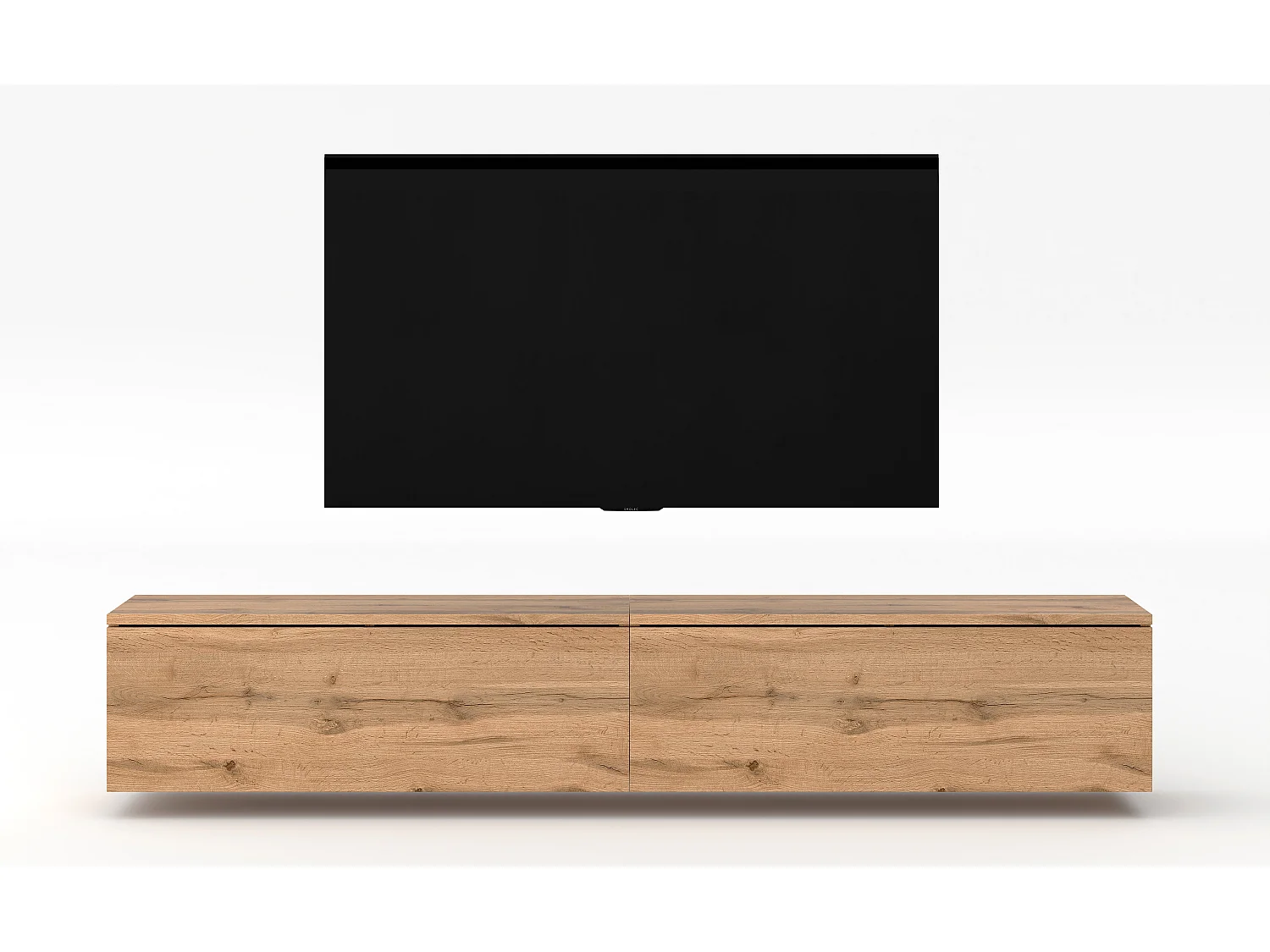 AX LIVING Meuble pour la télé Designer chene Wotan Loriano 2x100cm