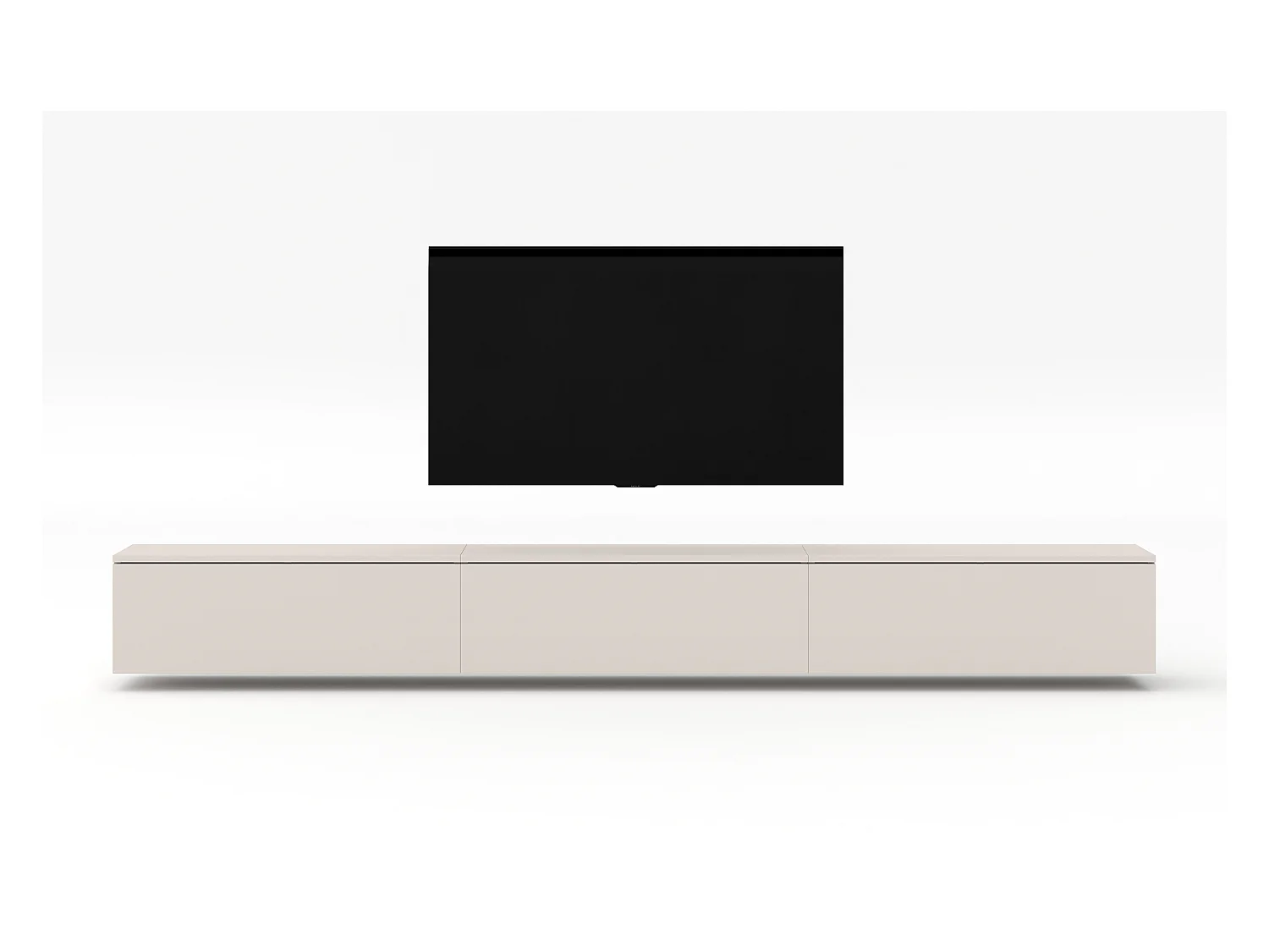 AX LIVING hängendes TV Board beige Loriano TV Bank 3x100 cm Kaschmir