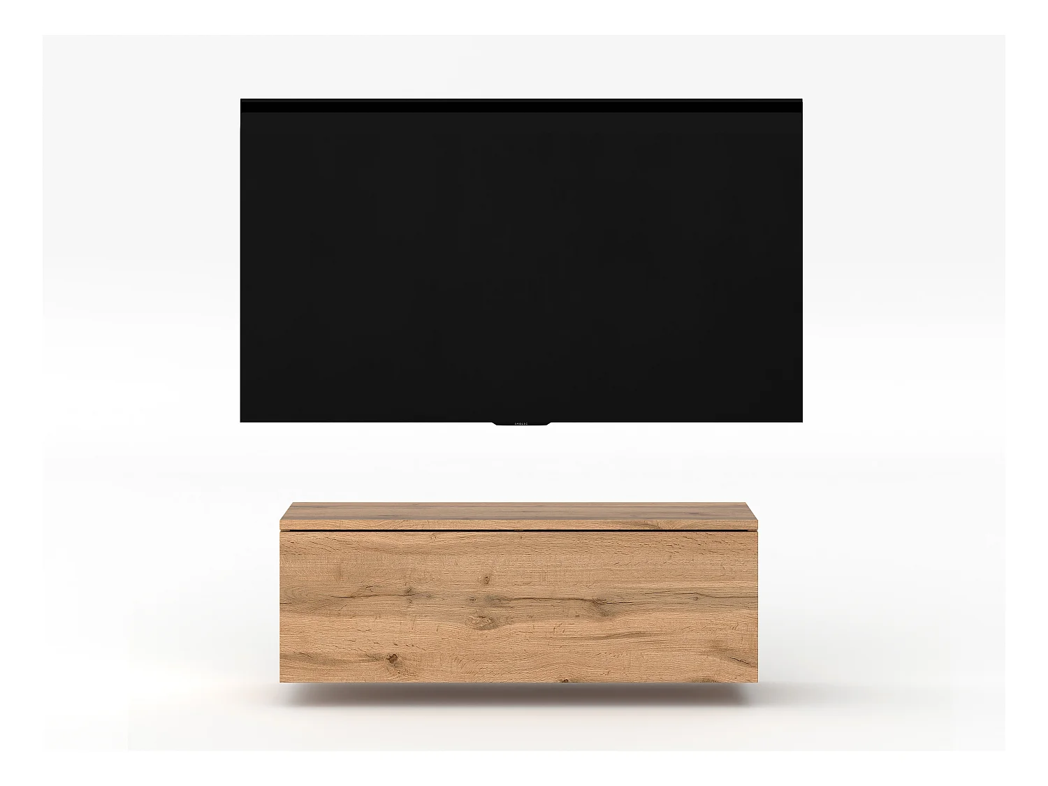 AX LIVING TV Lowboard Loriano 100 cm Breite TV Board Eiche Wotan