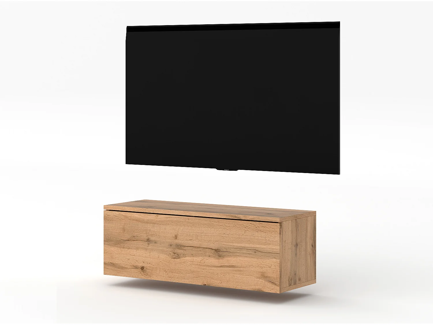 AX LIVING Meuble TV Loriano 100 cm largeur chêne Wotan