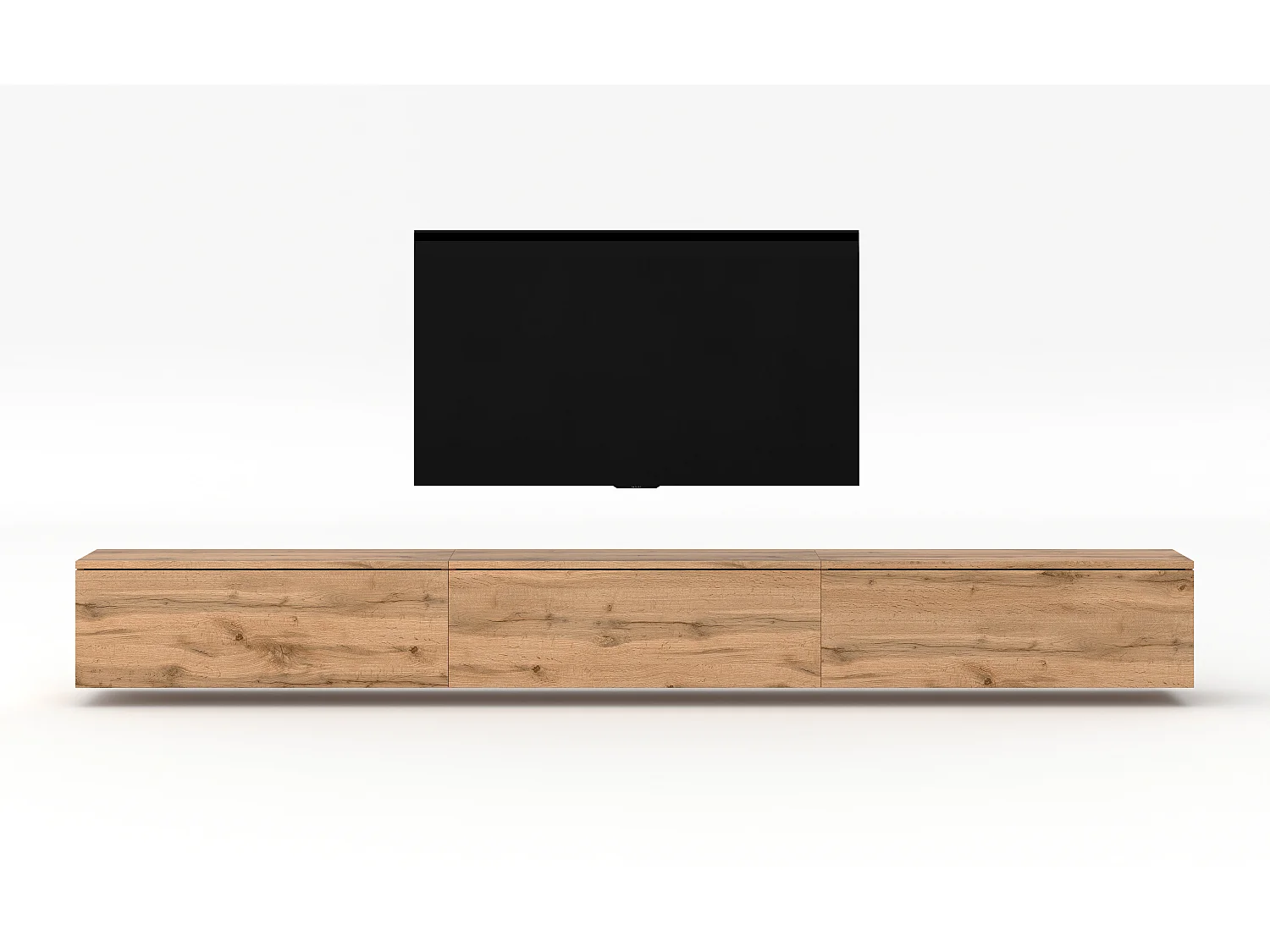 AX LIVING Meuble TV suspendu Loriano banc TV chene wotan 3x100 cm