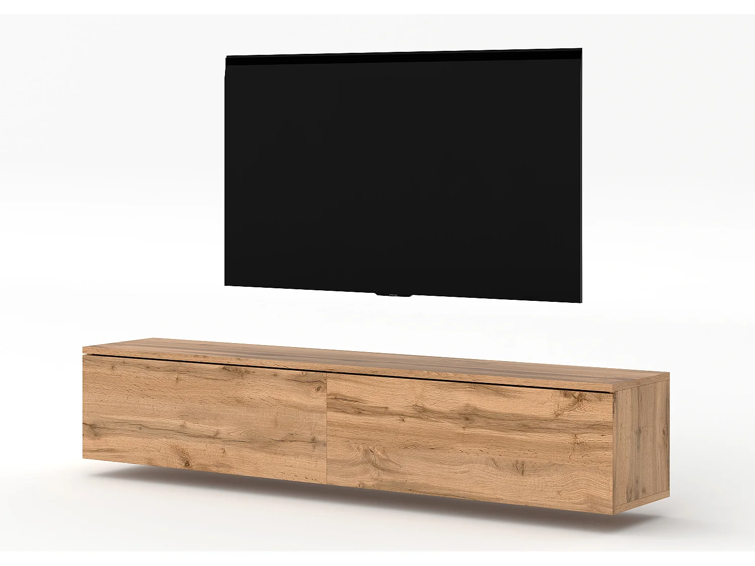 AX LIVING Meuble television Loriano 180 cm moderne en chene wotan