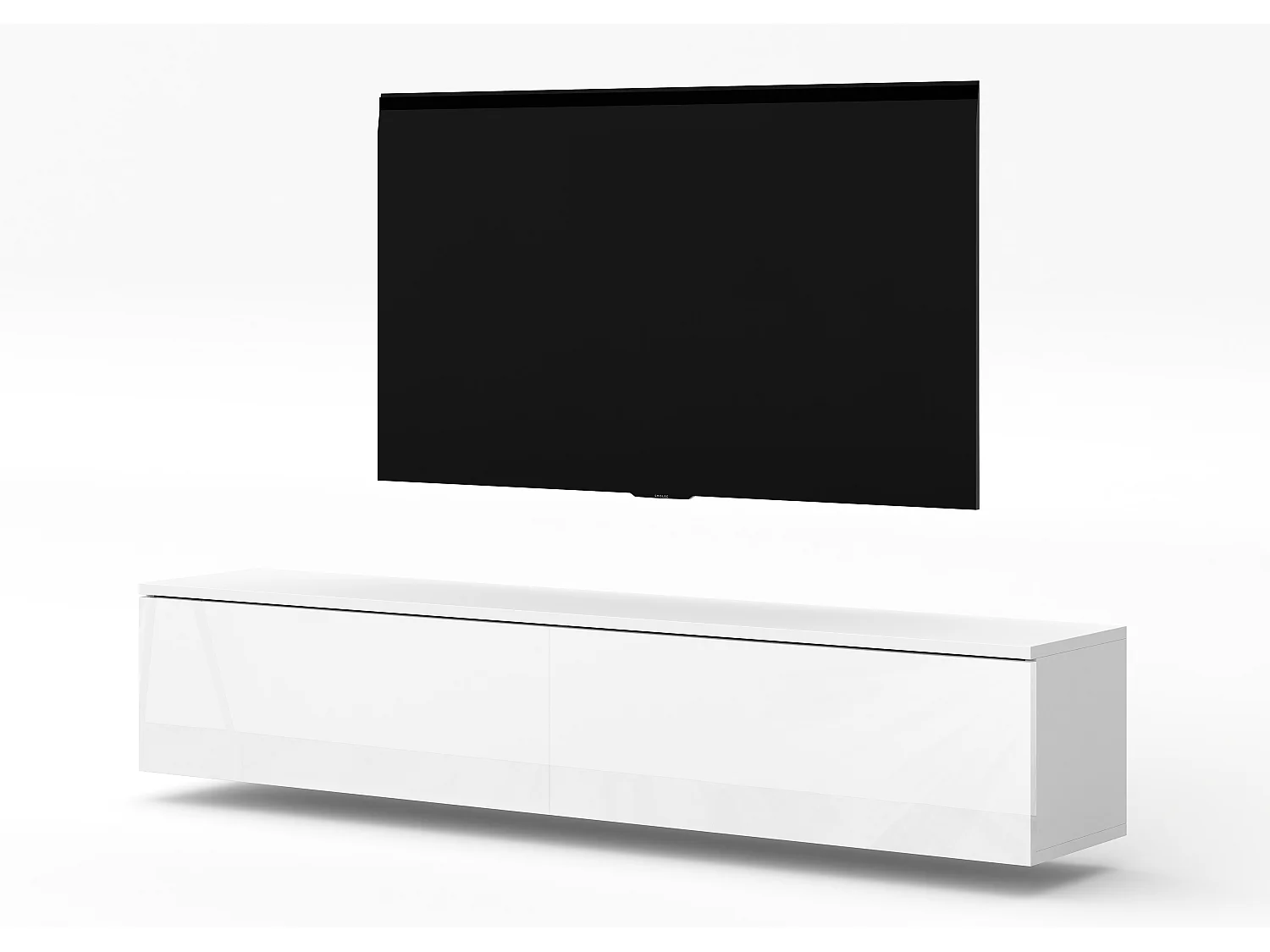 AX LIVING Meuble TV Loriano 180 cm blanc mat/brillant