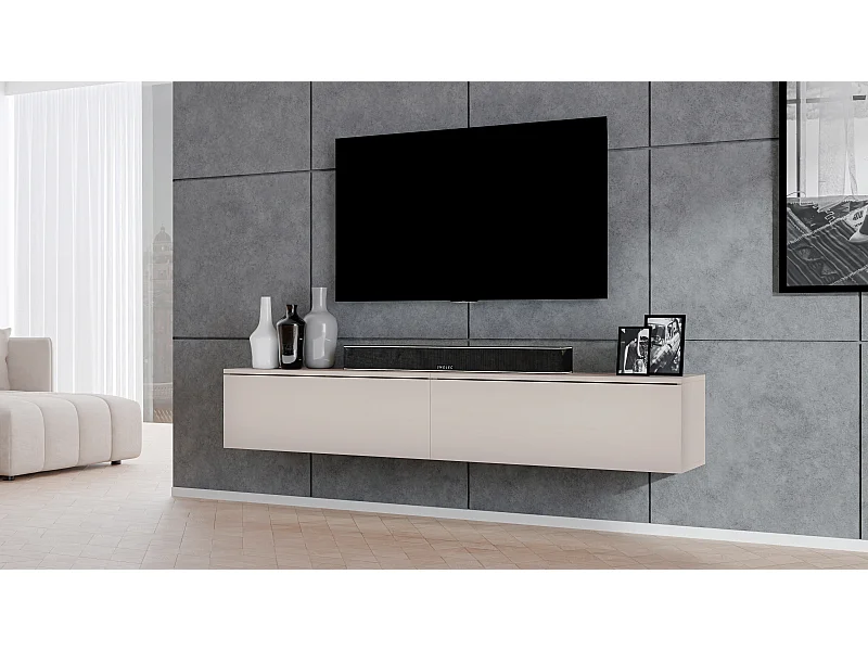 AX LIVING TV-meubel hangend Loriano 200 cm beige kasjmier (2x100 cm)