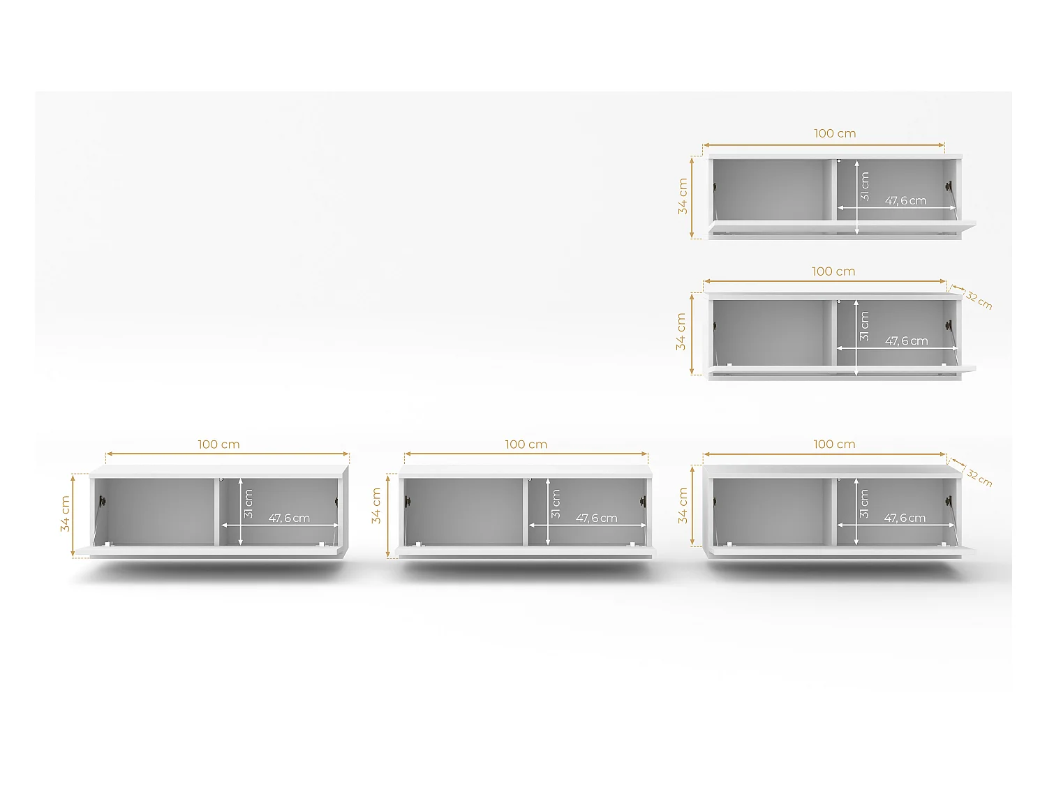 AX LIVING Anbauwand Loriano V Wohnwand braun Eiche Wotan 500 cm breit