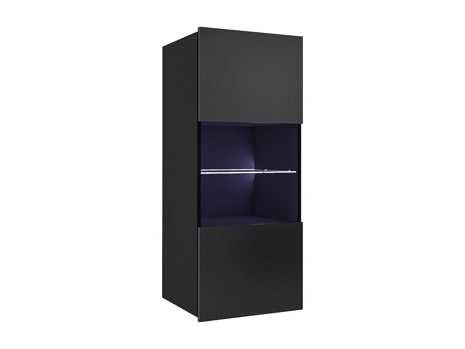 AX LIVING Meuble TV mural moderne Kossana 1 – largeur 300 cm, noir/blanc