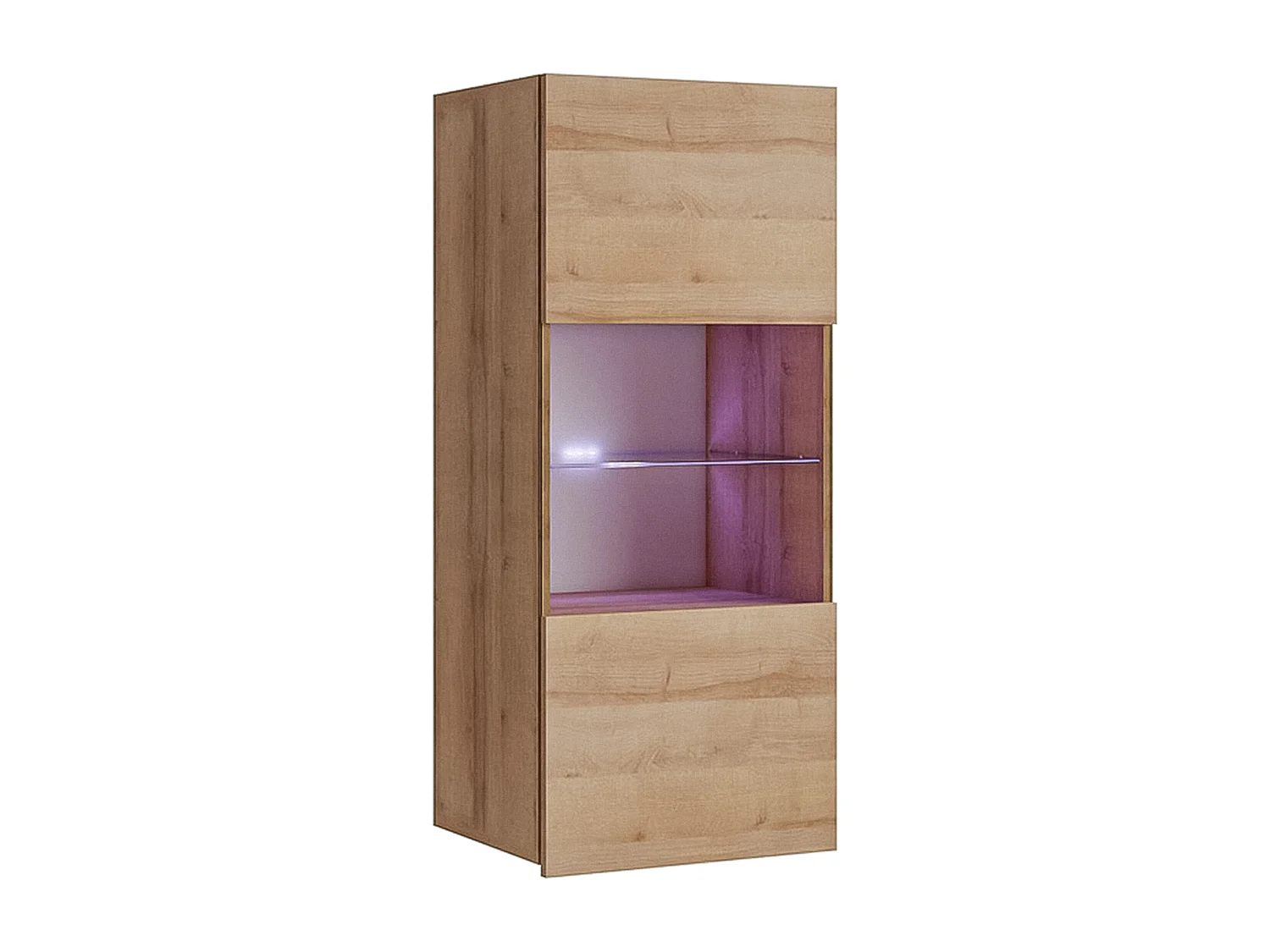 AX LIVING Meuble TV mural moderne Kossana 1 – largeur 300 cm, chêne doré