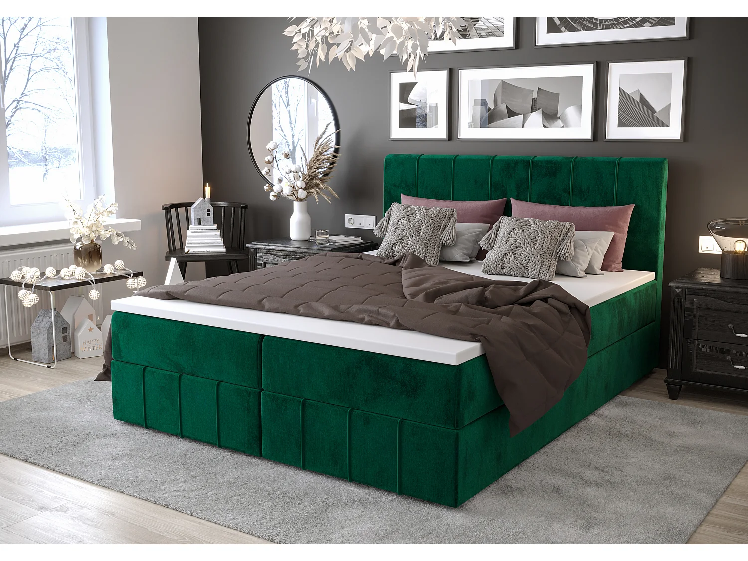 Boxspringbett BAHAMA 140x200 Monolith 37