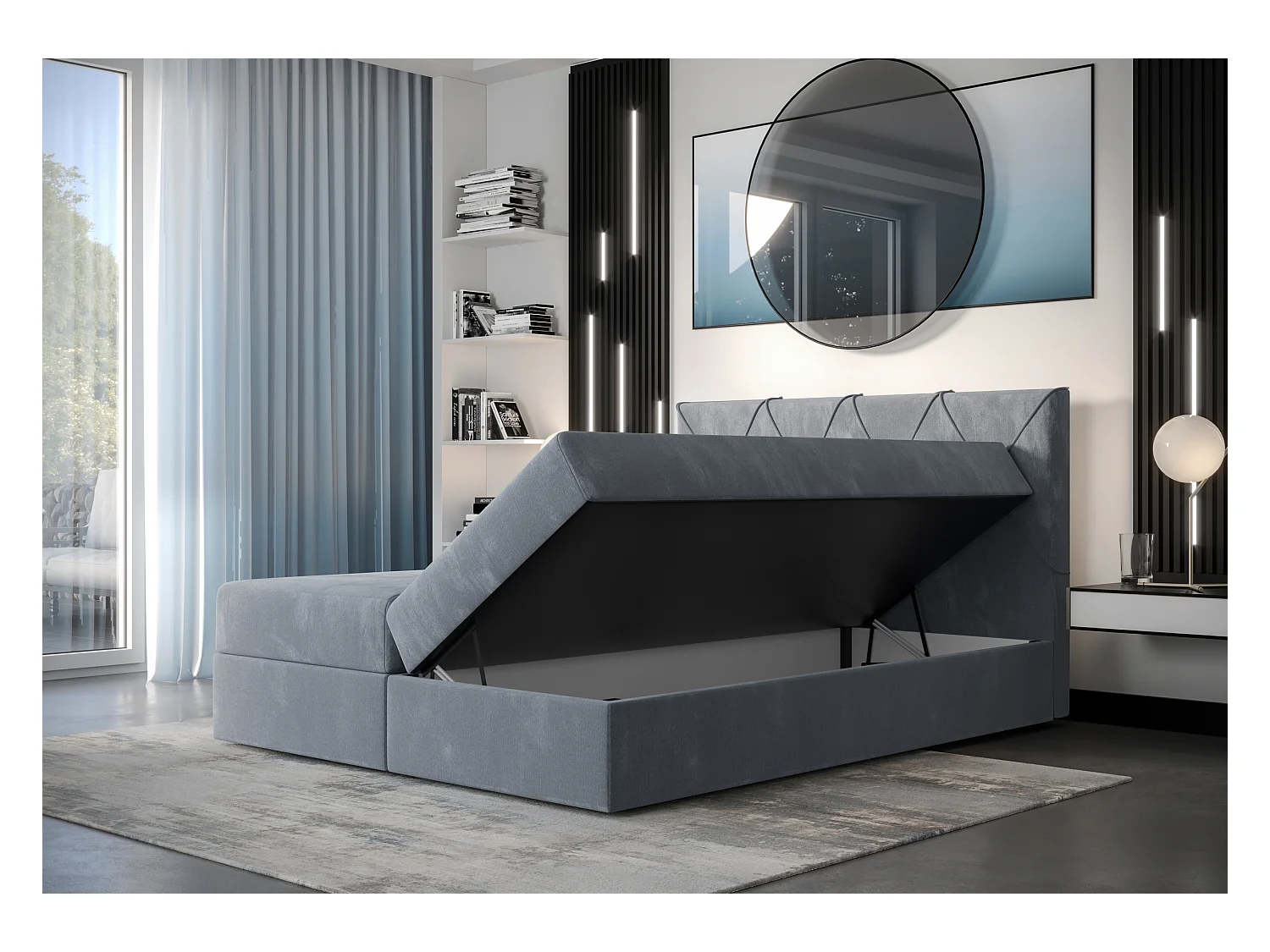 Łóżko kontynentalne ALTEA 200x200 Monolith 72