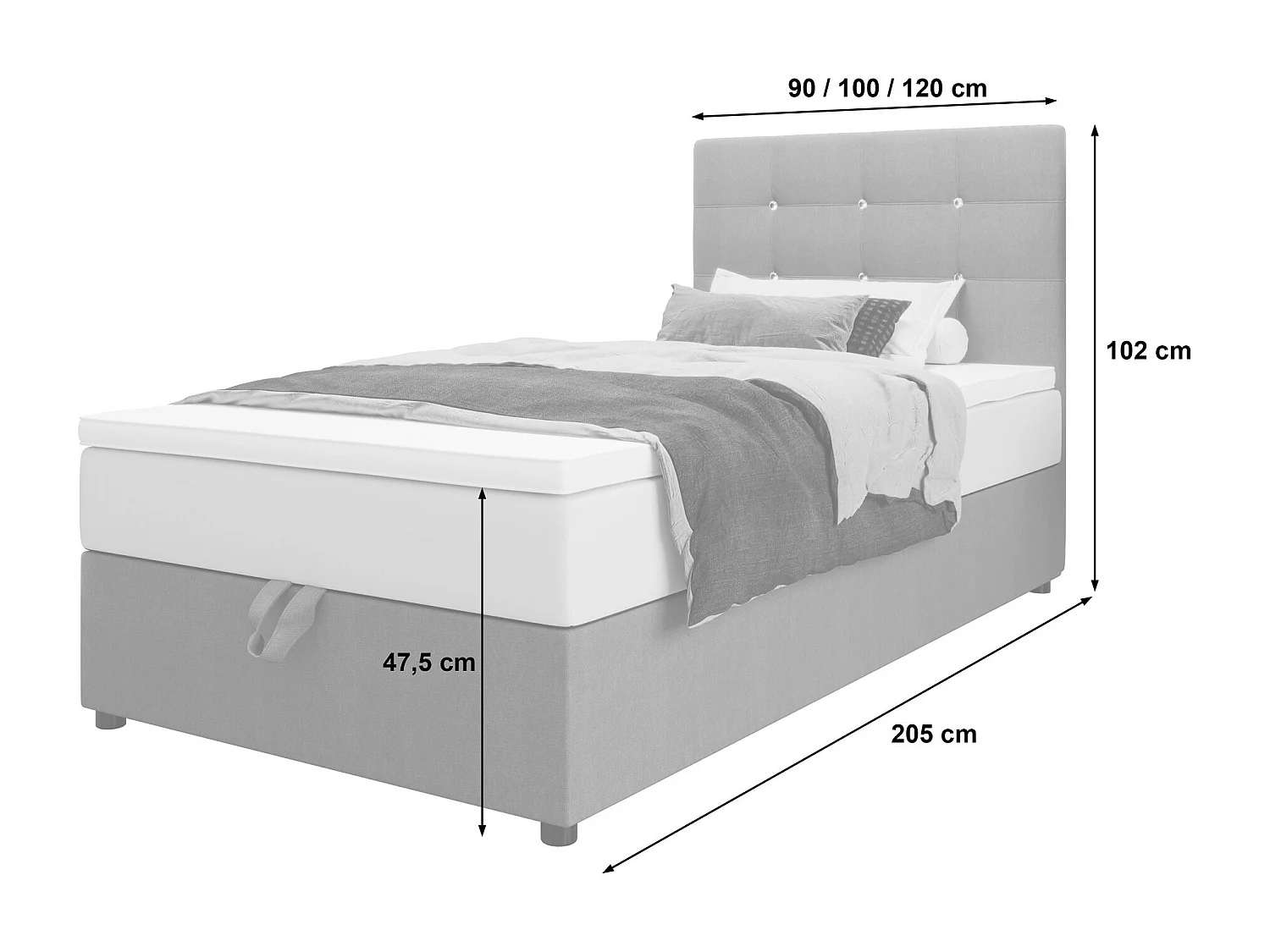 Boxspringbett KING 100x200 Cosmic 160