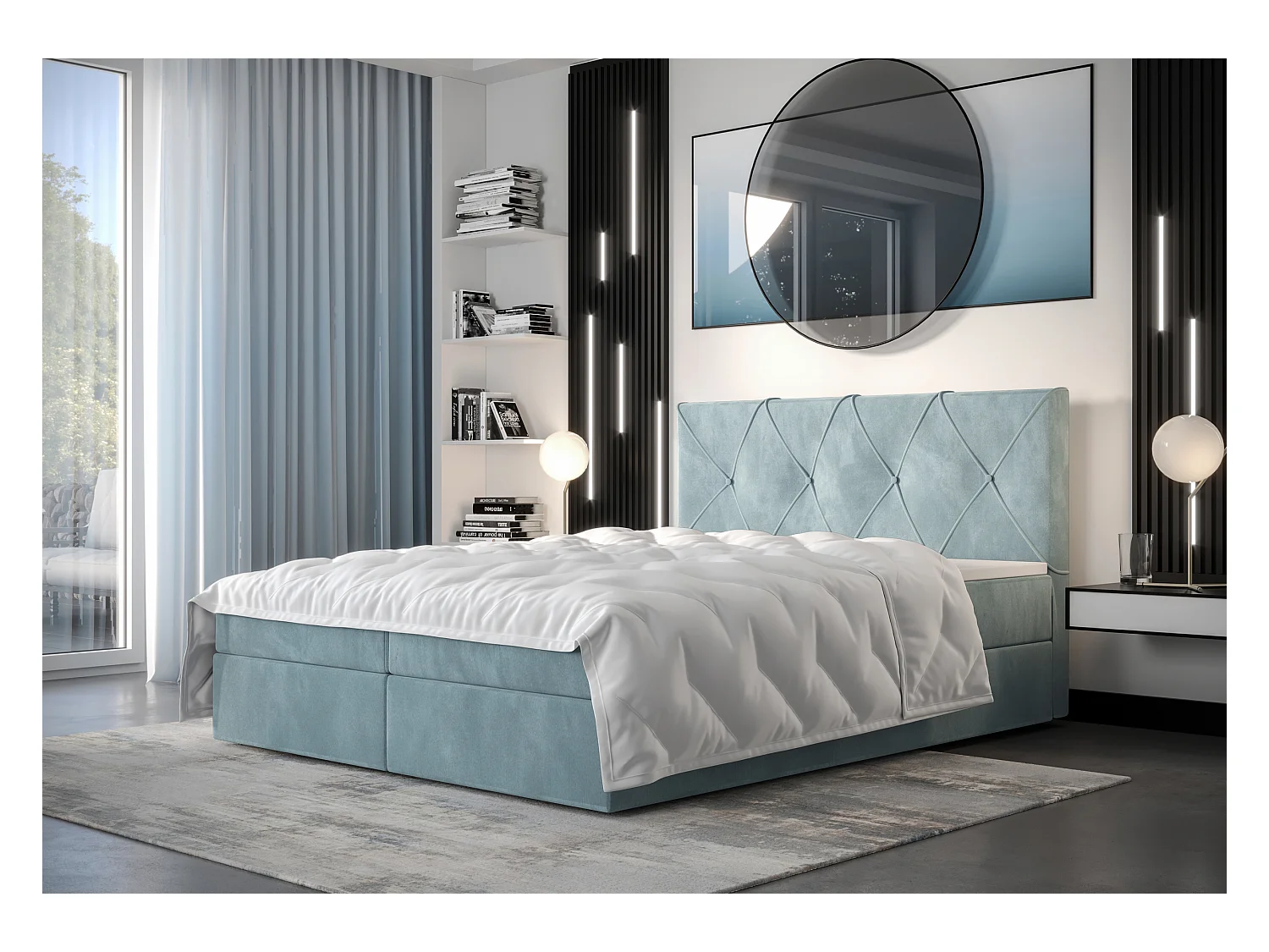 Łóżko kontynentalne ALTEA 180x200 Monolith 72