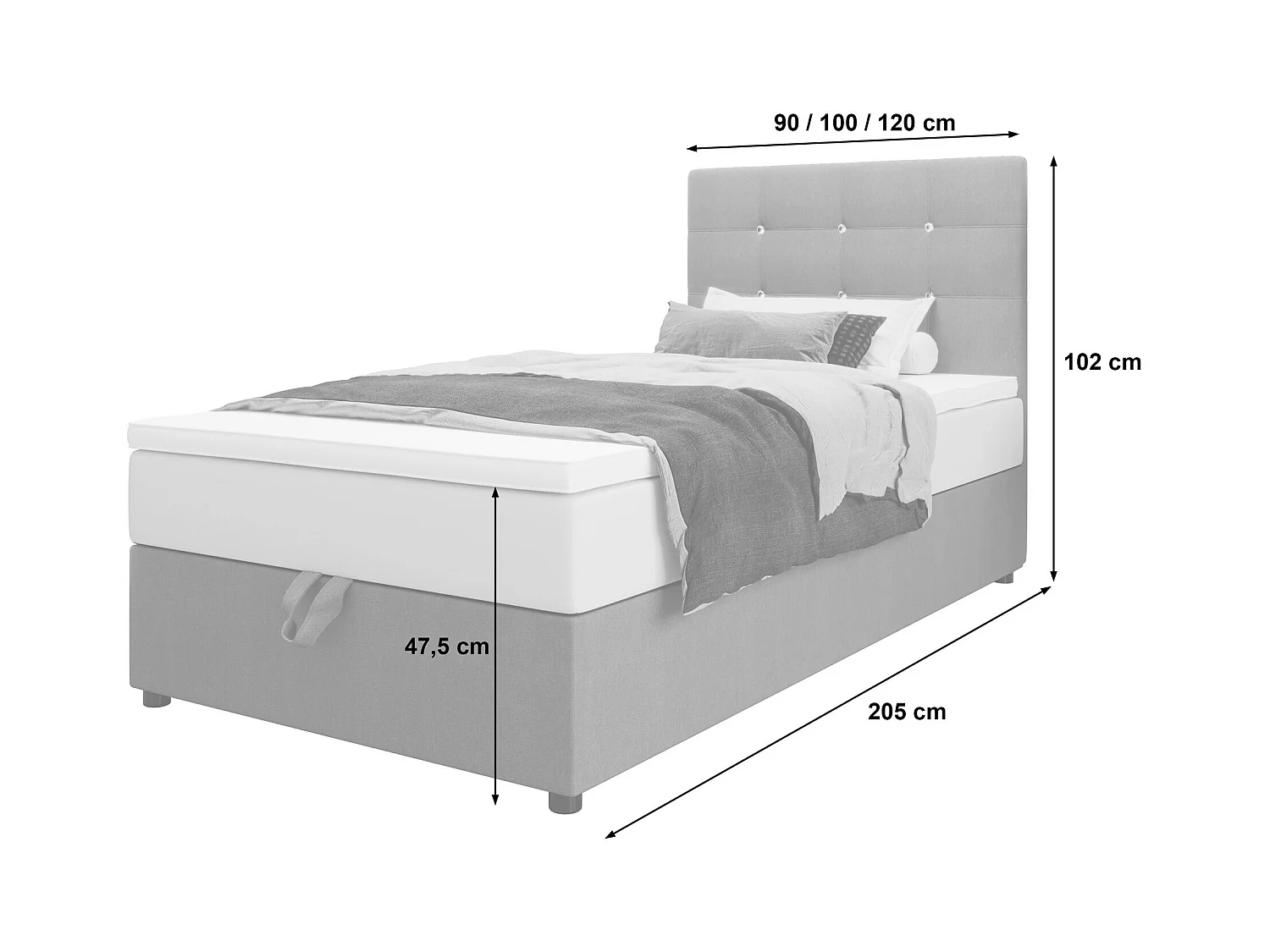 Boxspringbett KING 100x200 Cosmic 10