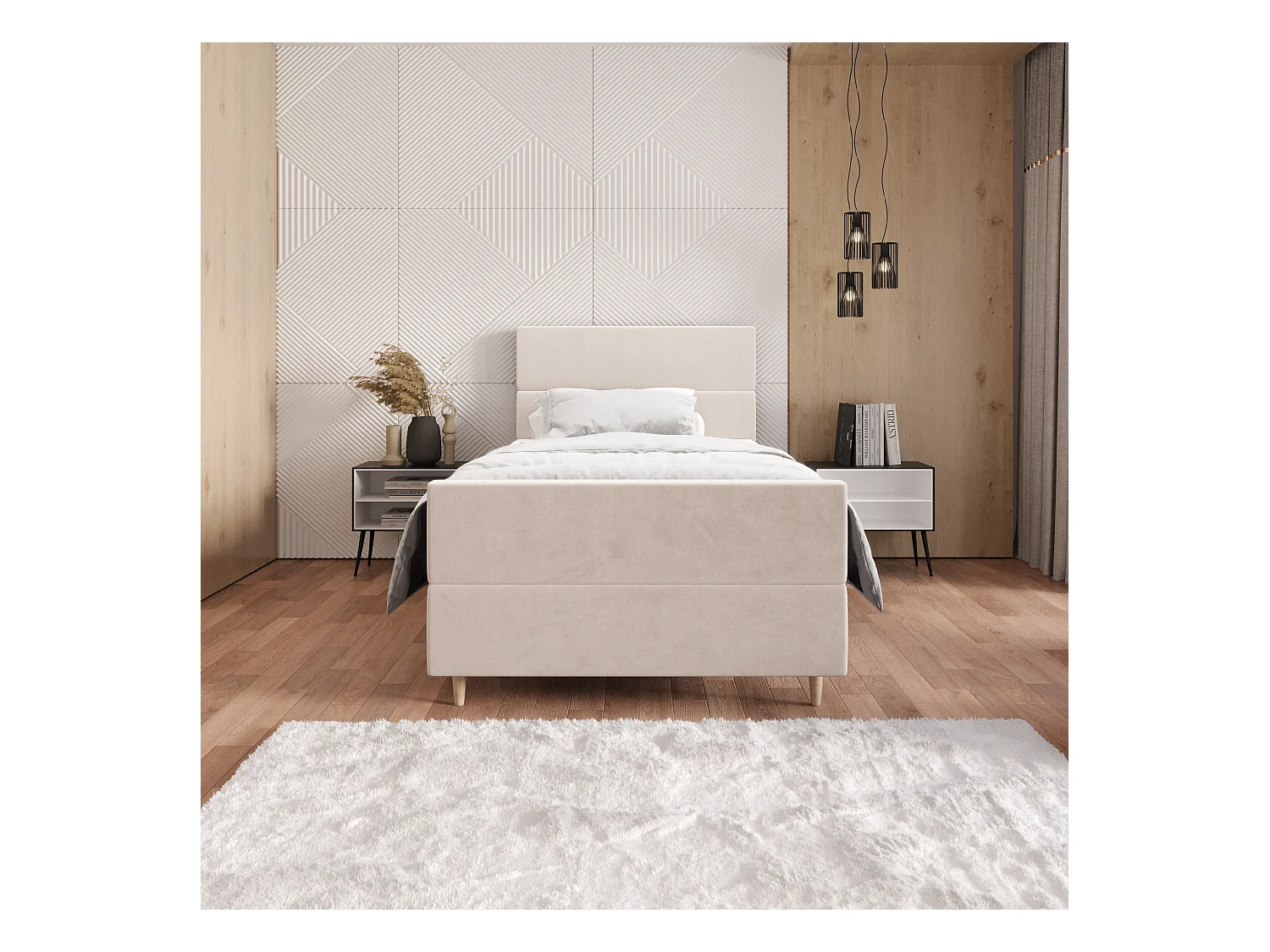 Łóżko kontynentalne FLO Plus 100x200 Itaka 16