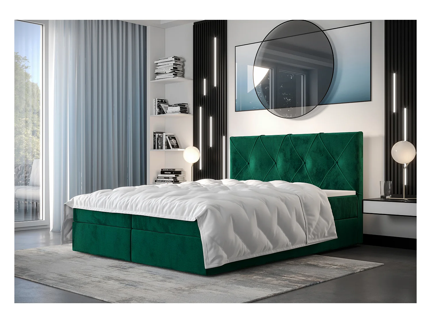 Łóżko kontynentalne ALTEA 200x200 Monolith 37