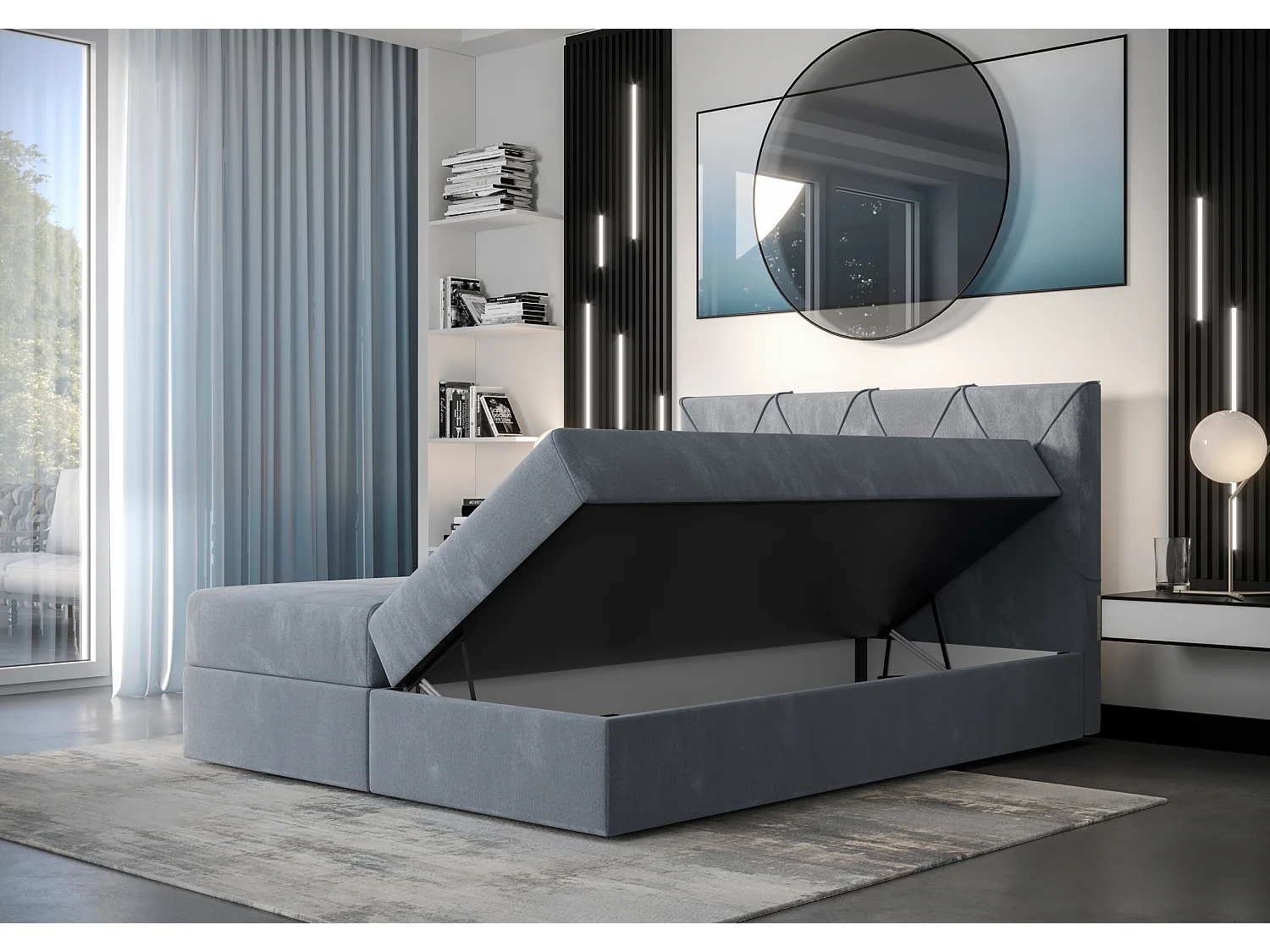 Boxspringbett ALTEA 200x200 Monolith 02