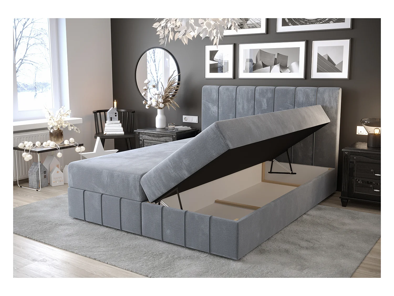 Boxspringbett BAHAMA 160x200 Monolith 15