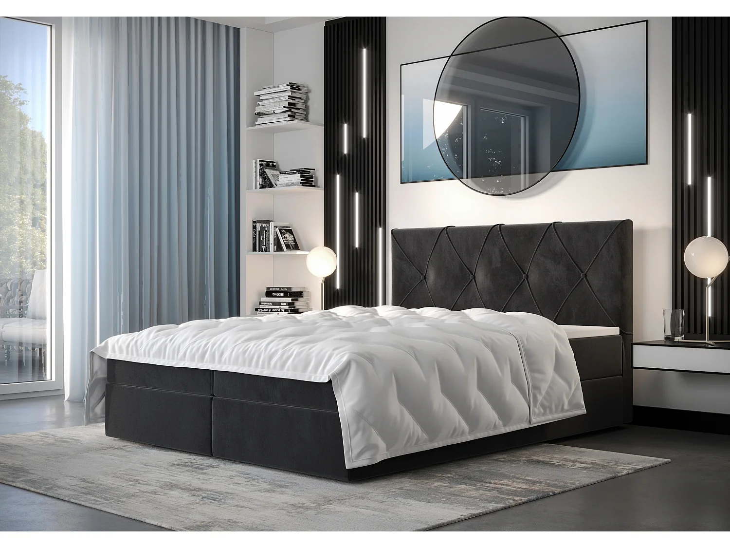 Boxspringbett ALTEA 200x200 Monolith 97