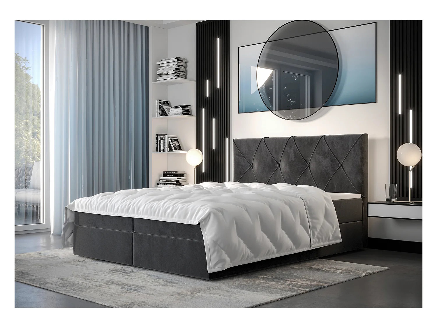 Boxspringbett ALTEA 140x200 Monolith 92