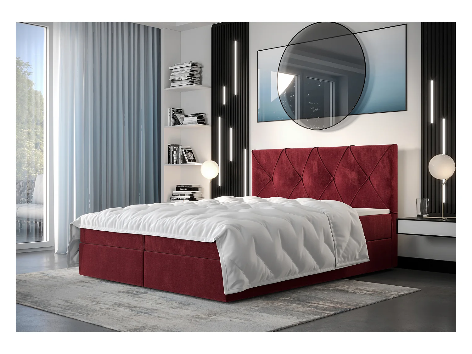 Łóżko kontynentalne ALTEA 180x200 Monolith 59