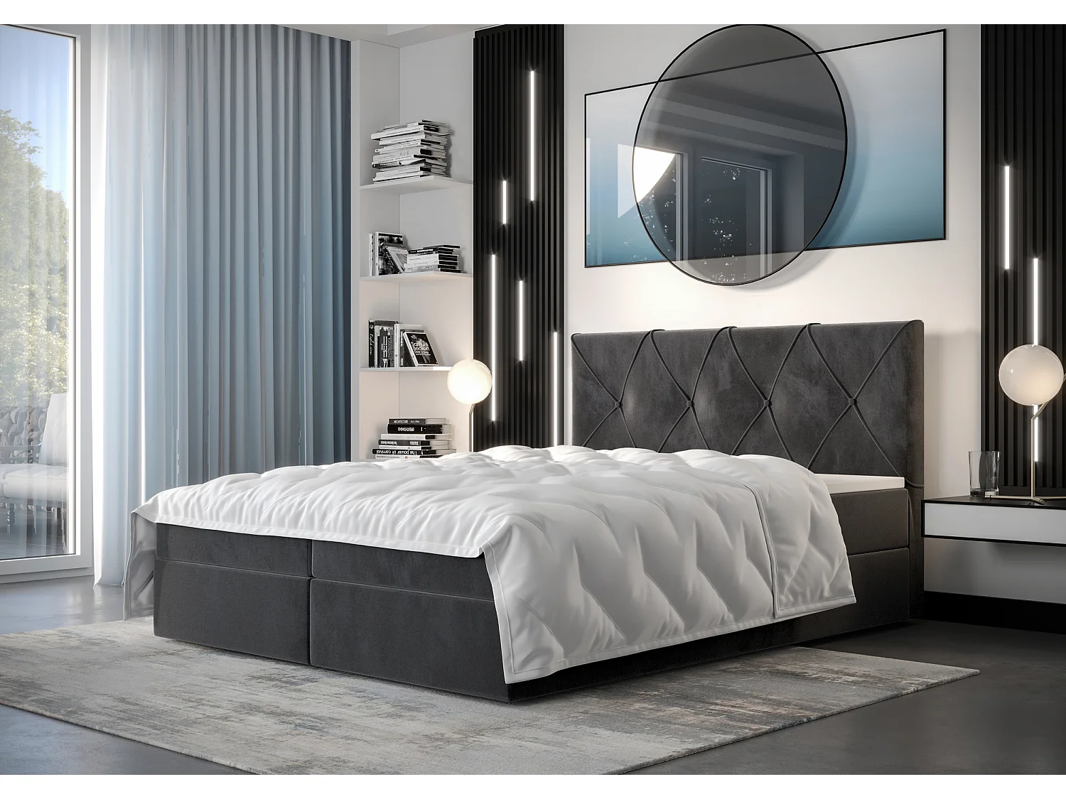 Boxspringbett ALTEA 160x200 Monolith 92