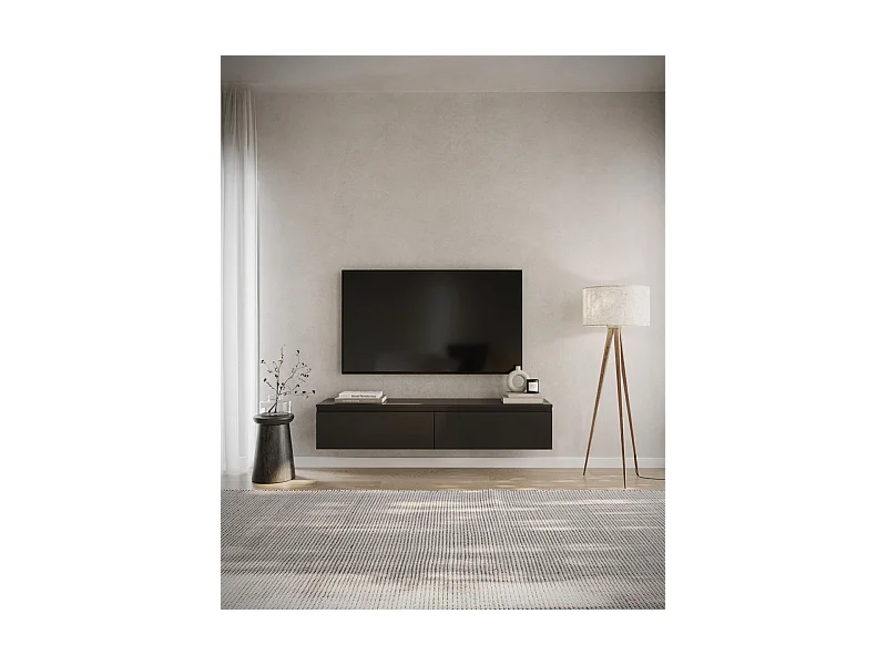 TV-Hängeboard - Schwarz - 150 cm - BEMMI