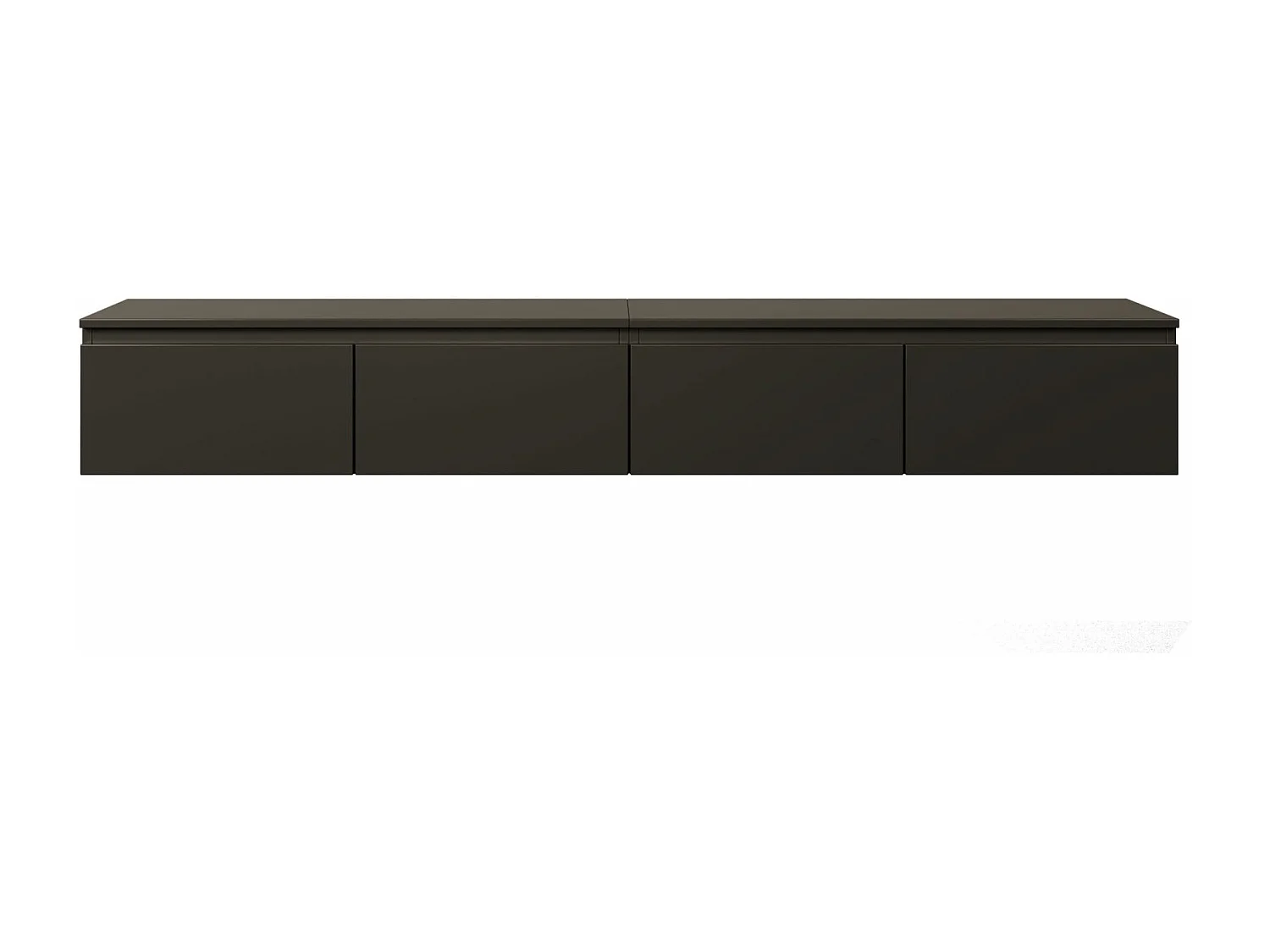 Meuble TV 4 portes -suspendu - 200 cm - noir - BEMMI