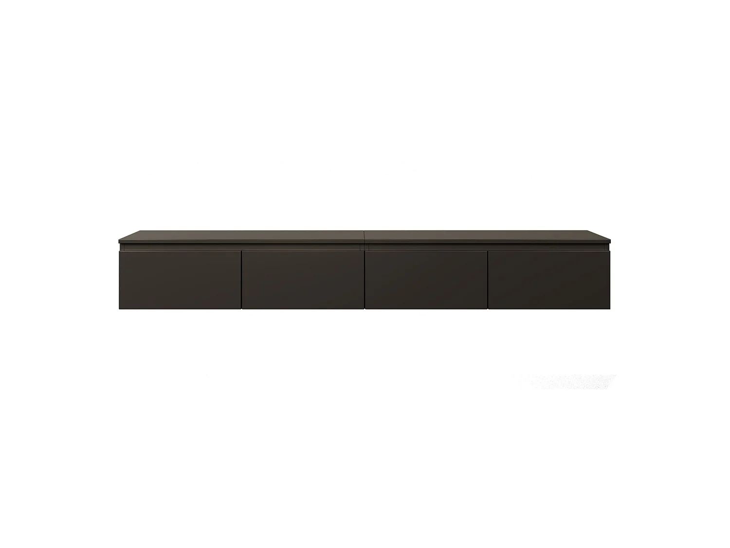 Meuble TV 4 portes -suspendu - 200 cm - noir - BEMMI