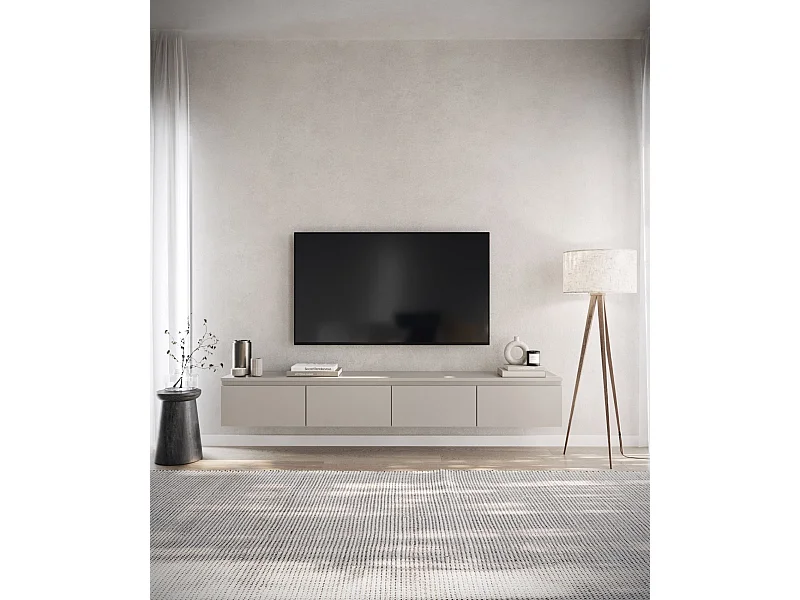 Mobile TV sospeso a 2 ante -200 cm -greige -BEMMI